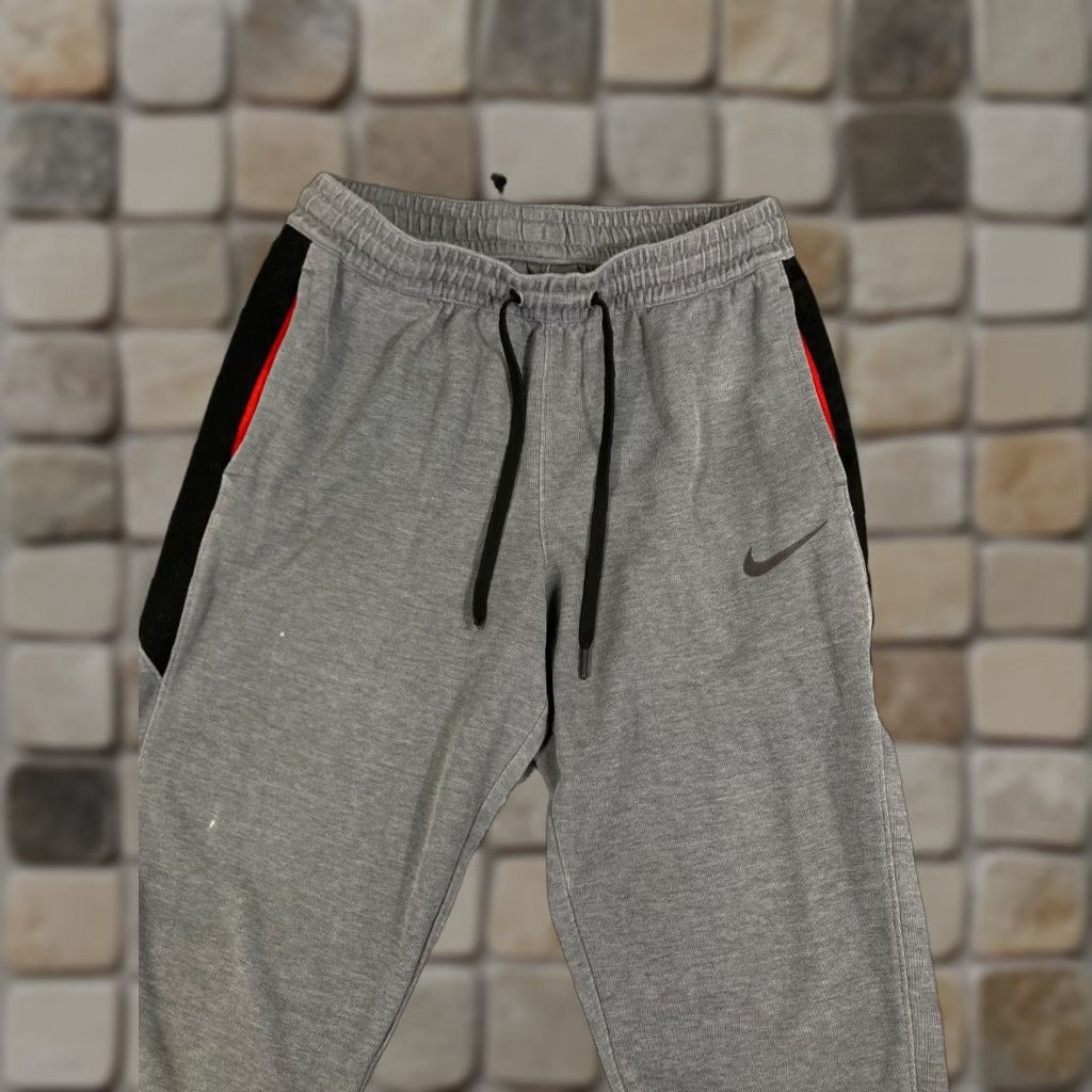 Nike Nike Dri-Fit Training Jogger Pants Mens Large Gray Drawstring Logo Pockets Size US 33 - 1 Thumbnail