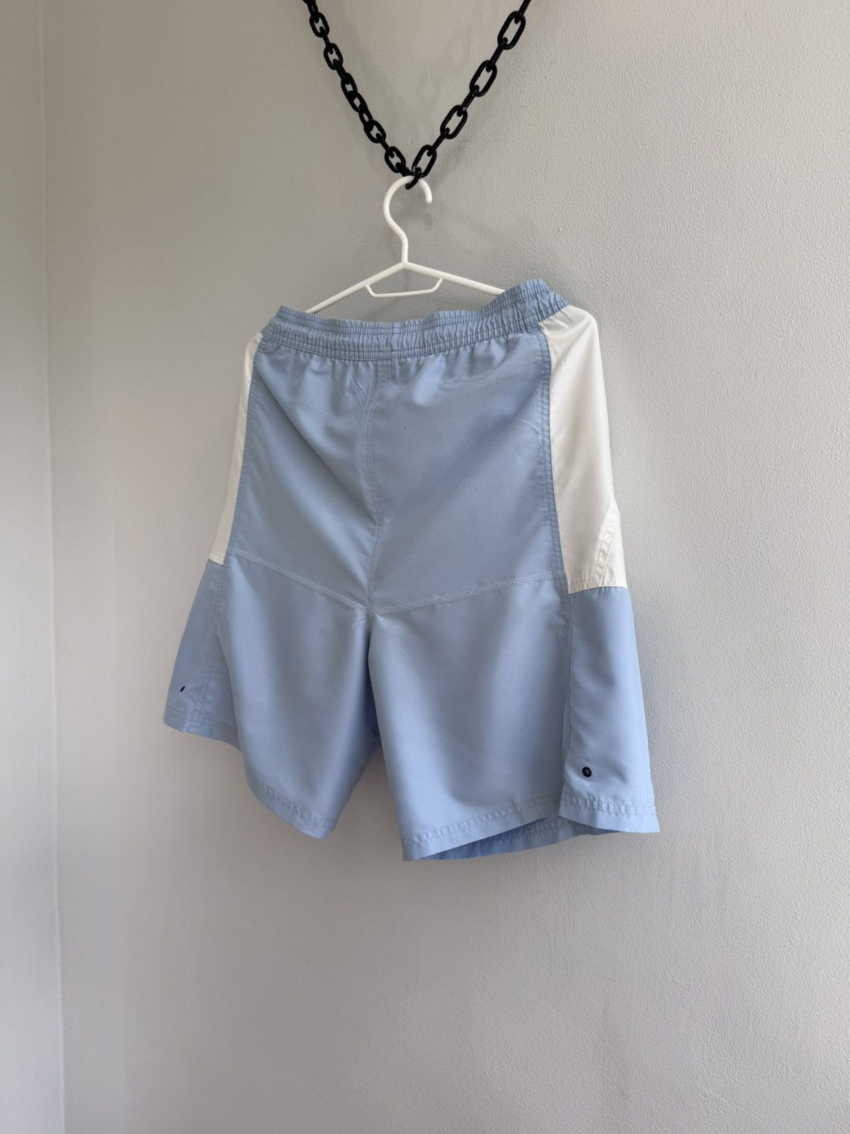 Yves Saint Laurent Yves Saint Laurent YSL Logo Vintage 90s Blue Nylon Shorts Size US 32 / EU 48 - 8 Thumbnail