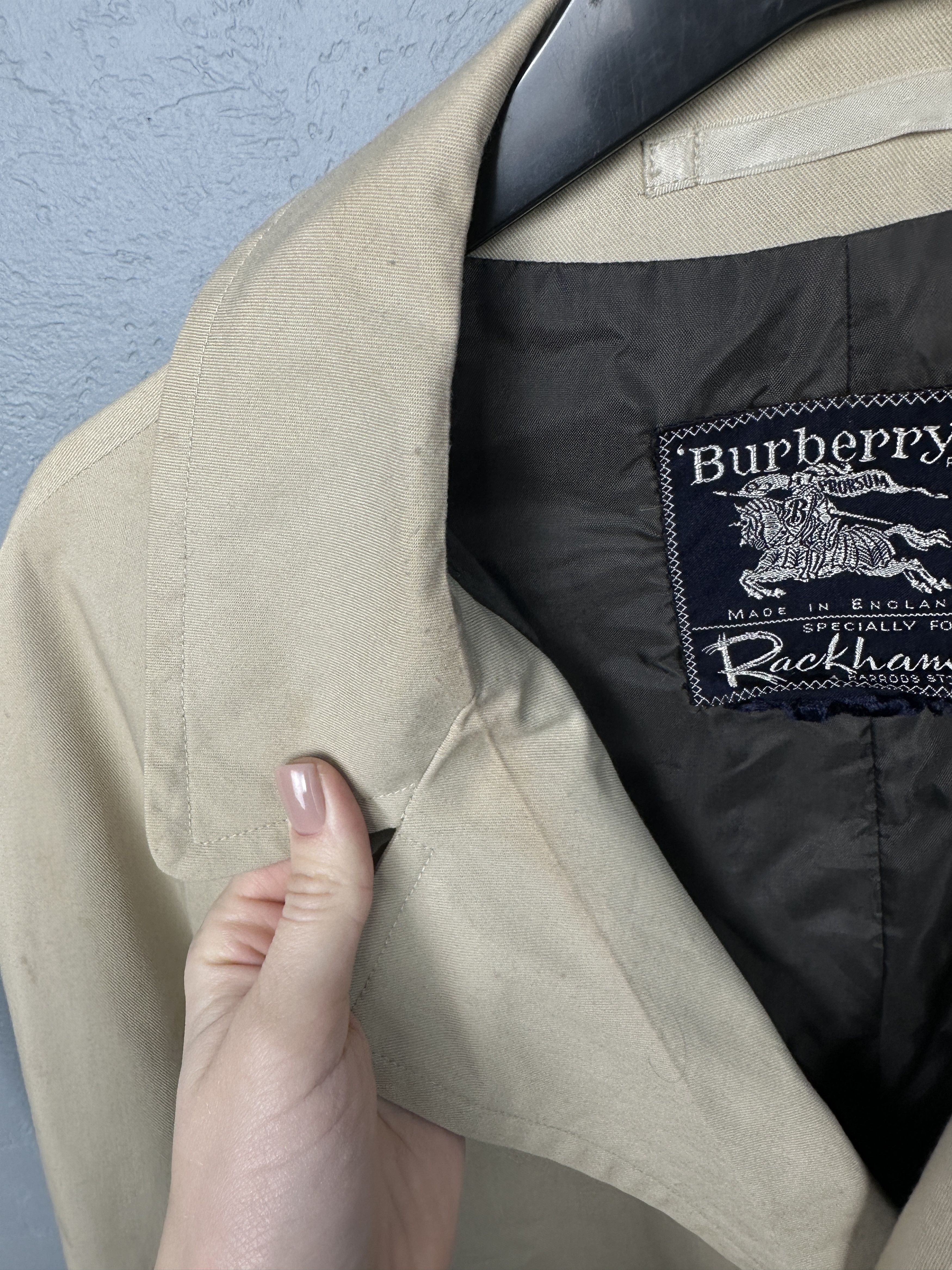 Burberry × Vintage Burberry's Vintage Mens Trench Coat Jacket Size US L / EU 52-54 / 3 - 4 Thumbnail
