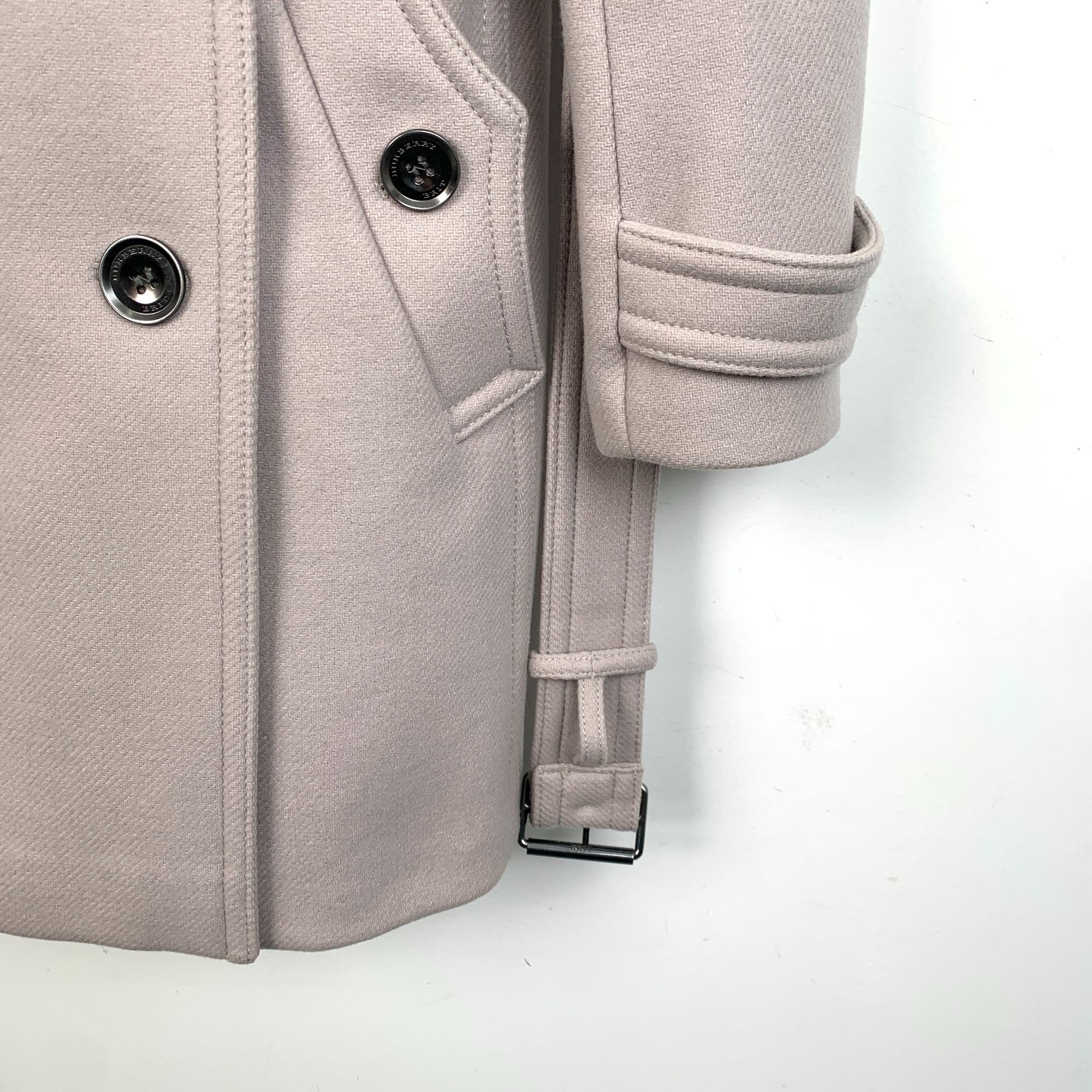 Burberry Burberry Brit Beige Double-Breasted Trench Coat Size L Wool Size S / US 4 / IT 40 - 4 Thumbnail