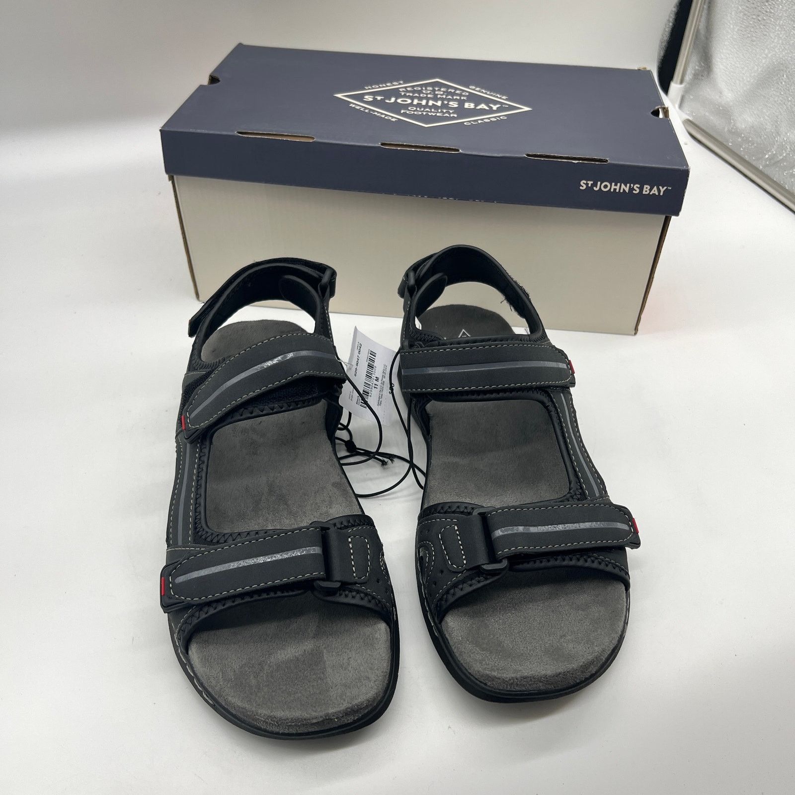 Other St. John's Bay Mens Strap Sandals Black Color Size 11M Size US 11 / EU 44 - 4 Thumbnail