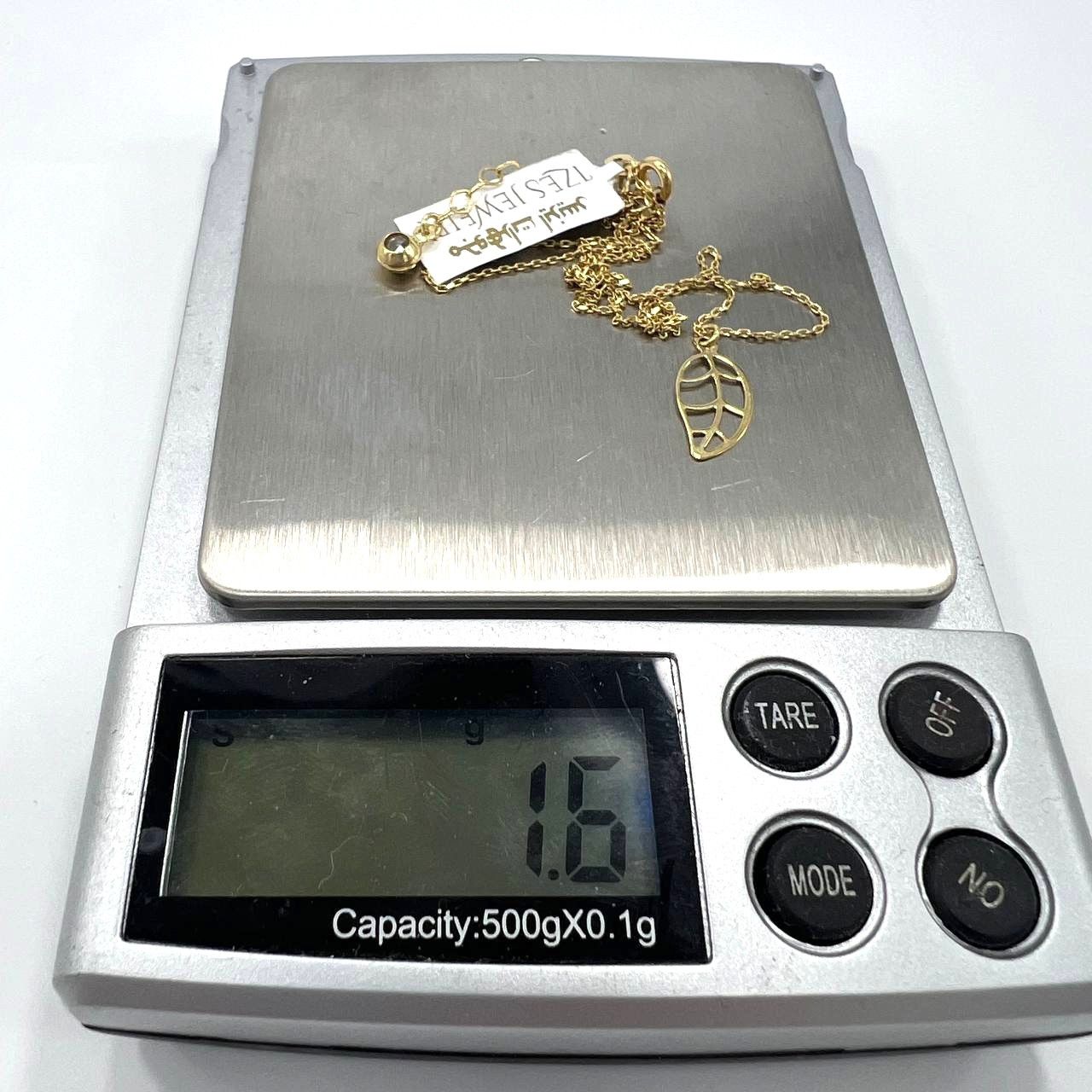 Other New Delicate 14K yellow gold necklace leaf design Size ONE SIZE - 6 Thumbnail