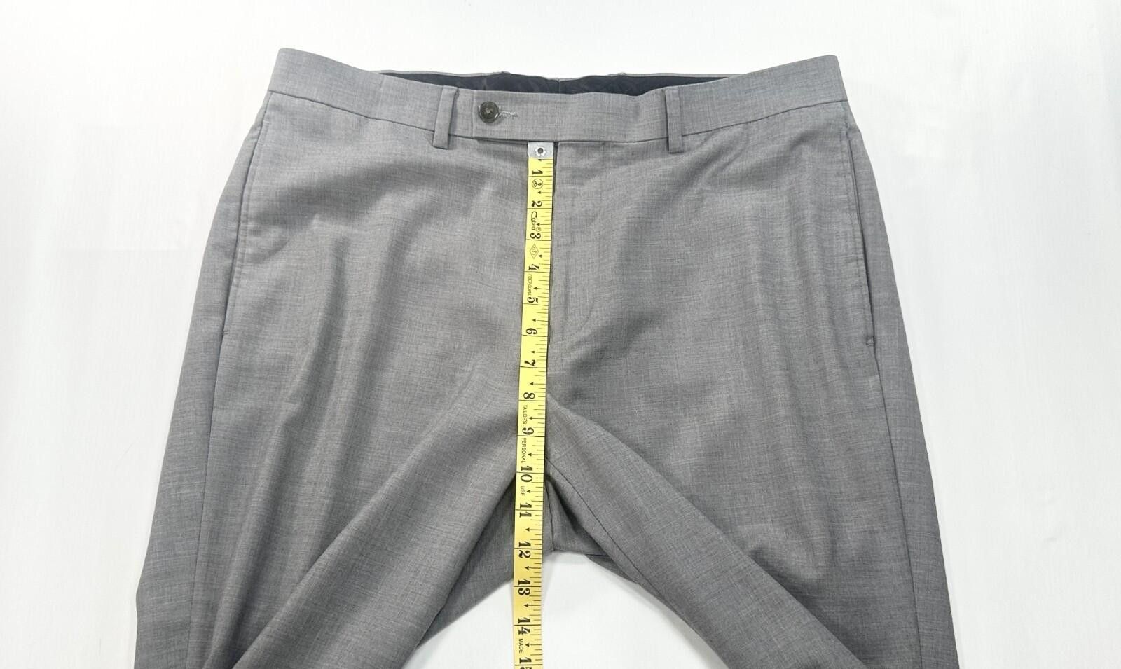 Calvin Klein Calvin Klein Flat Straight Leg Dress Pants Gray Mens 34/32 Size US 34 / EU 50 - 4 Thumbnail