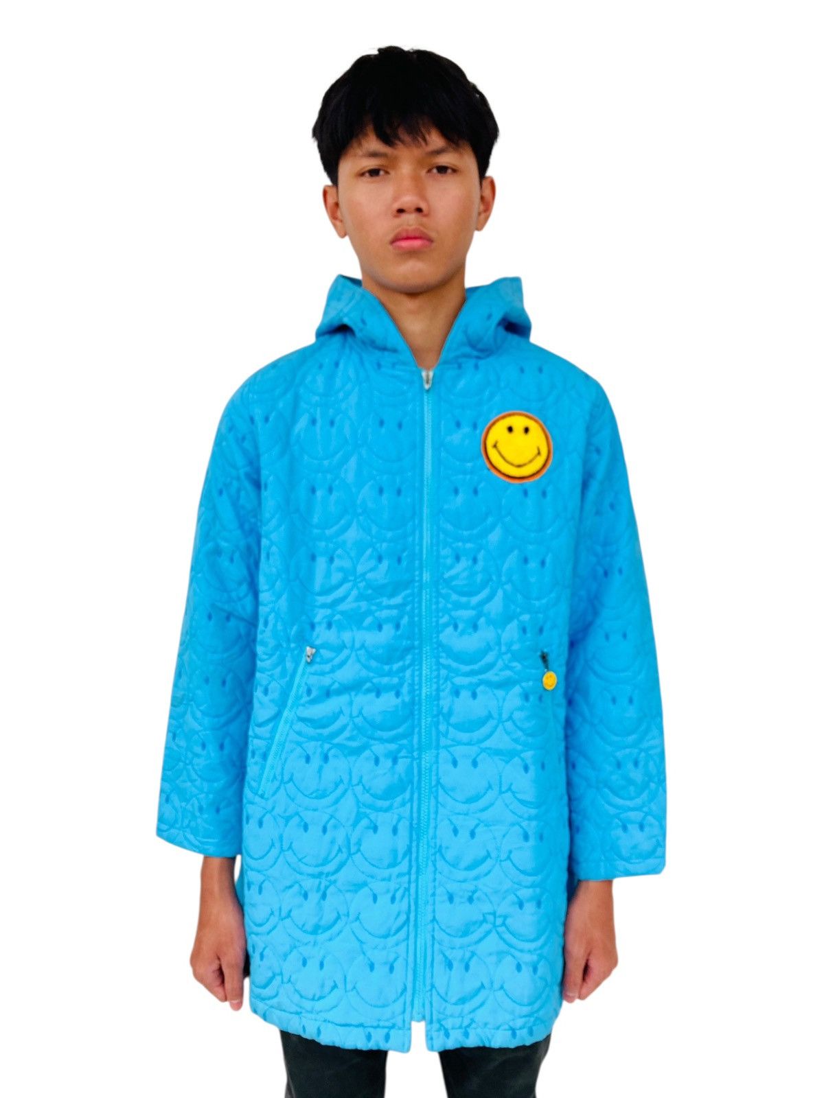 Hysteric Glamour 1990s Angel Blue - Stitched Smile Long Jacket Size US M / EU 48-50 / 2 - 1 Thumbnail