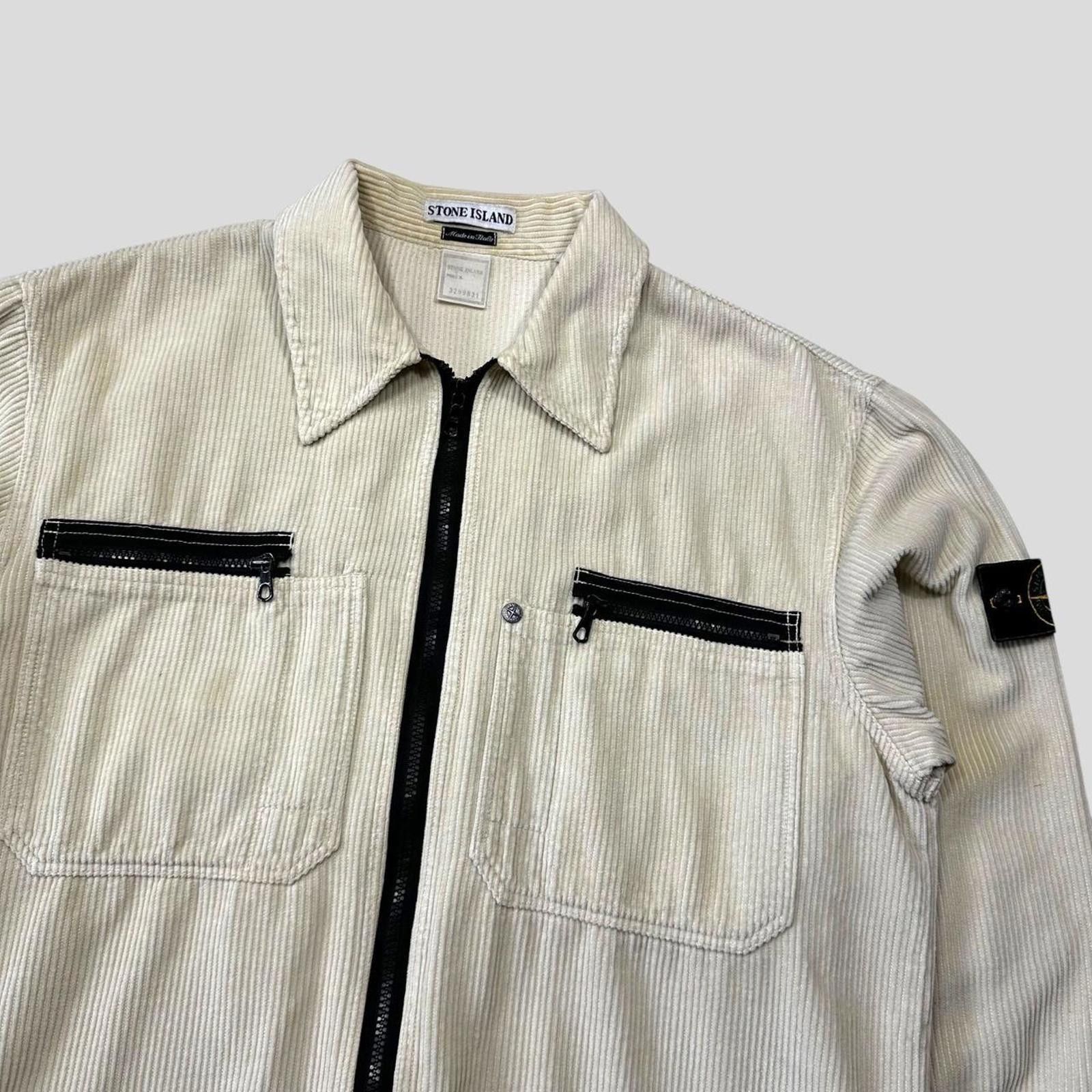 Stone Island Stone Island 1995 Double Pocket Zip Jumbo Corduroy Shirt M/L Size US M / EU 48-50 / 2 - 3 Thumbnail