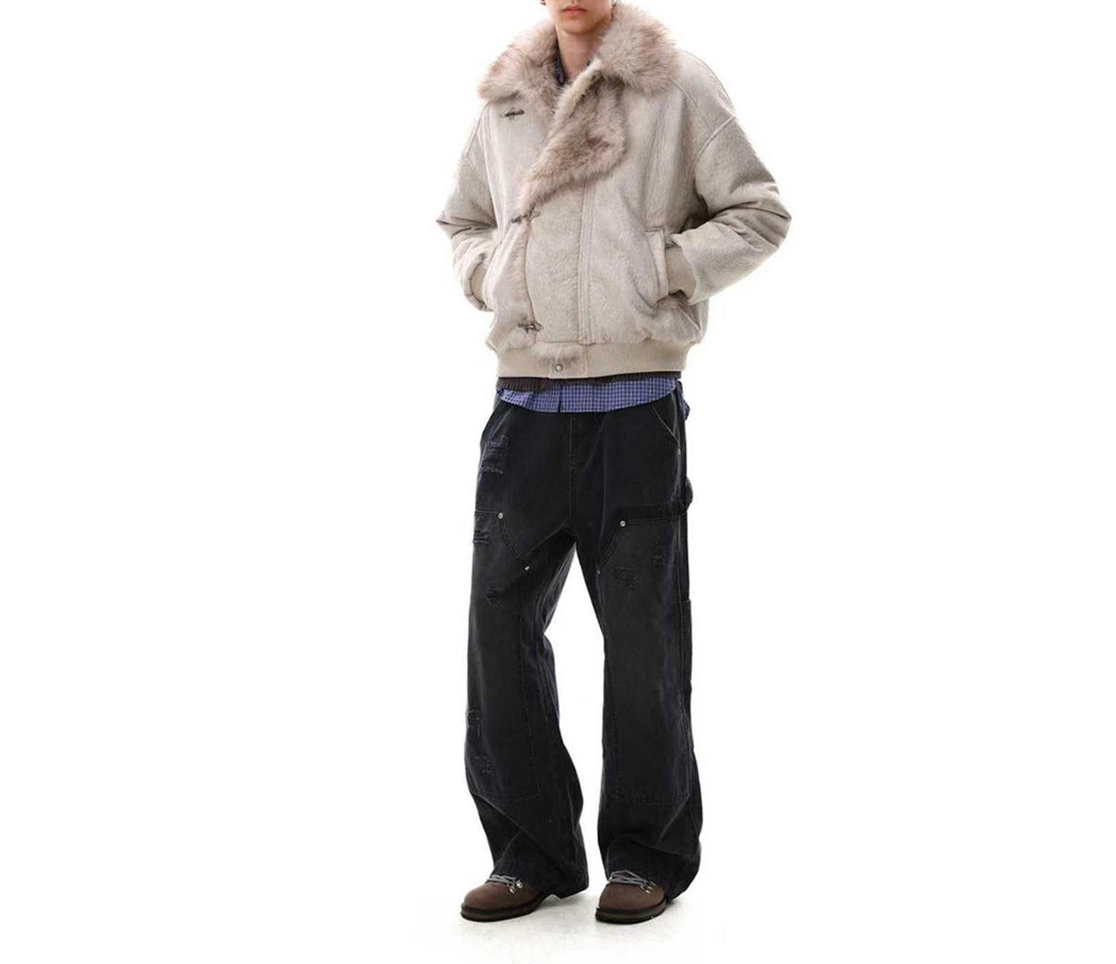 Japanese Brand Faux Shearling Bomber Jackets, Cozy Outerwear Size US M / EU 48-50 / 2 - 4 Thumbnail
