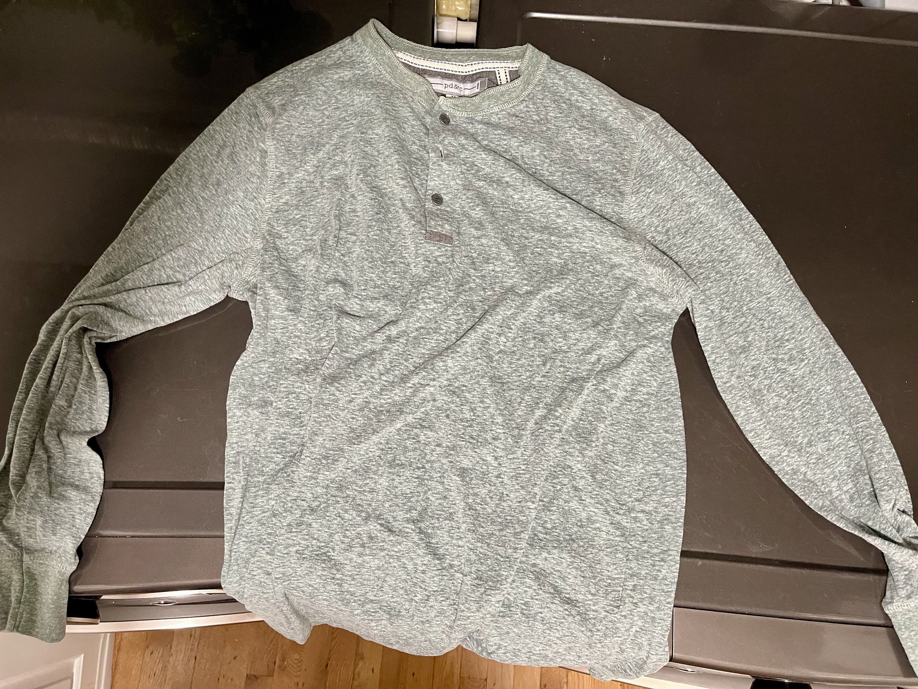PD&C PDC PD&C Mens Green Henley Shirt Size Medium Long Sleeve Size US M / EU 48-50 / 2 - 1 Thumbnail