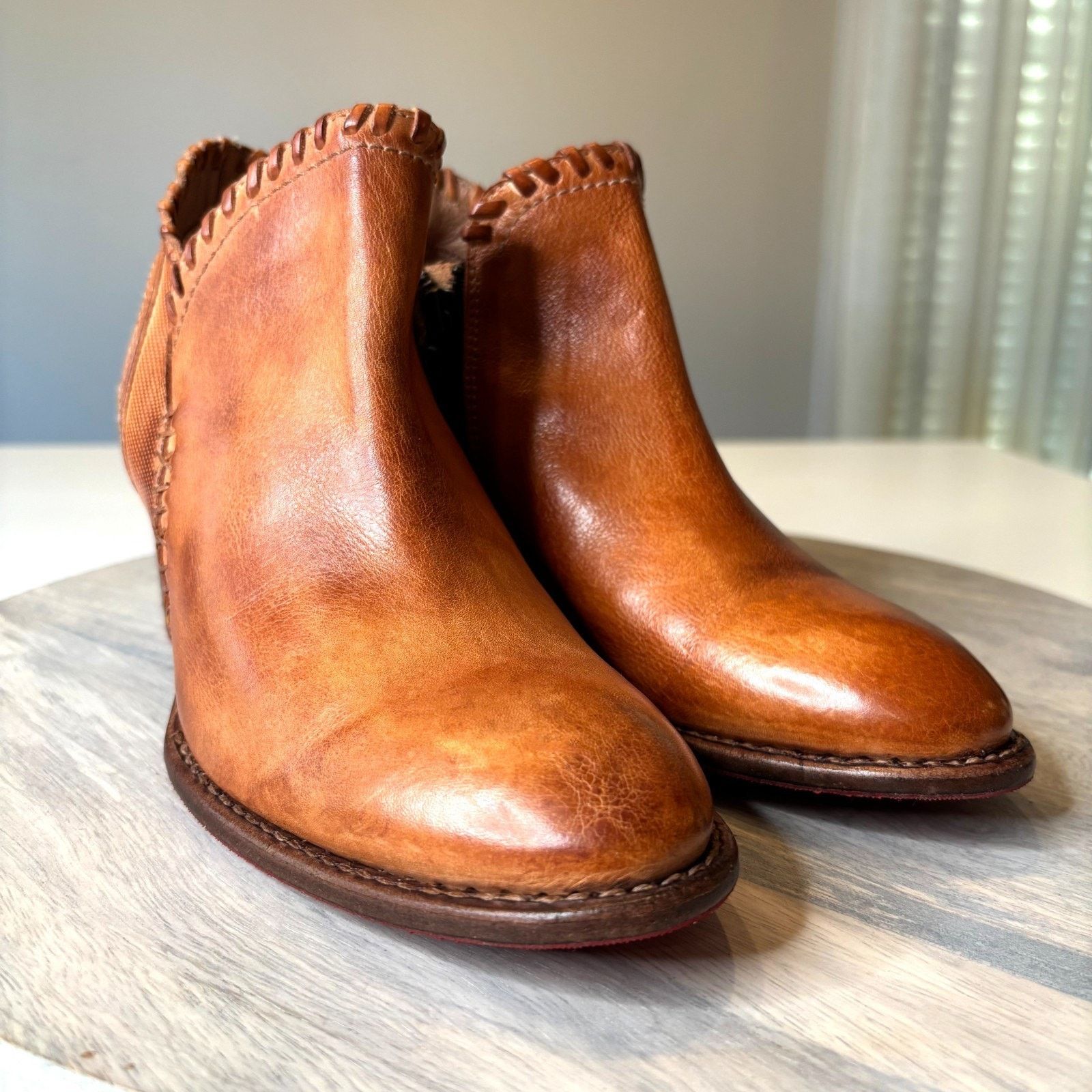 Bed Stu BedStu Carla Booties Tan Rustic Western Boho Boots Sz 8.5 Size US 8.5 / IT 38.5 - 5 Thumbnail