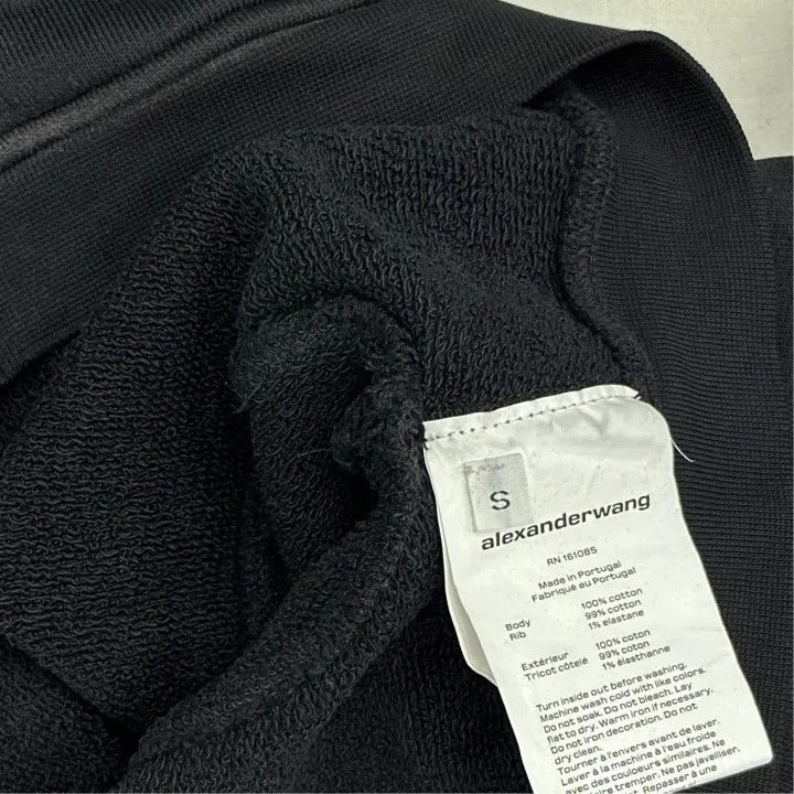 Alexander Wang Alexander Wang Black Cropped Hoodie Jacket - Size S / US 4 / IT 40 - 3 Thumbnail