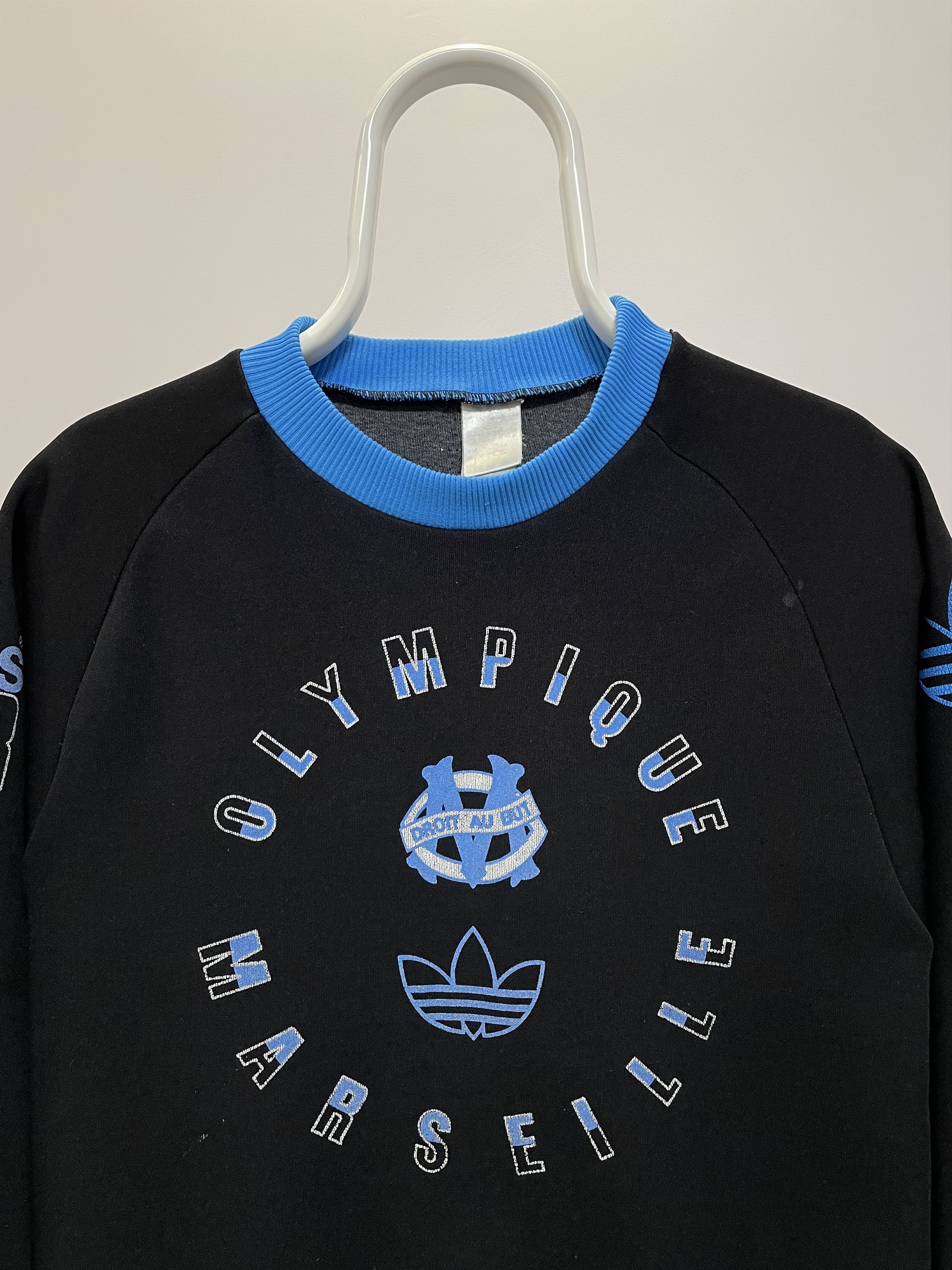 Adidas ADIDAS OLYMPIQUE MARSEILLE Vintage Sweatshirt 90s Soccer FC Size US S / EU 44-46 / 1 - 6 Thumbnail