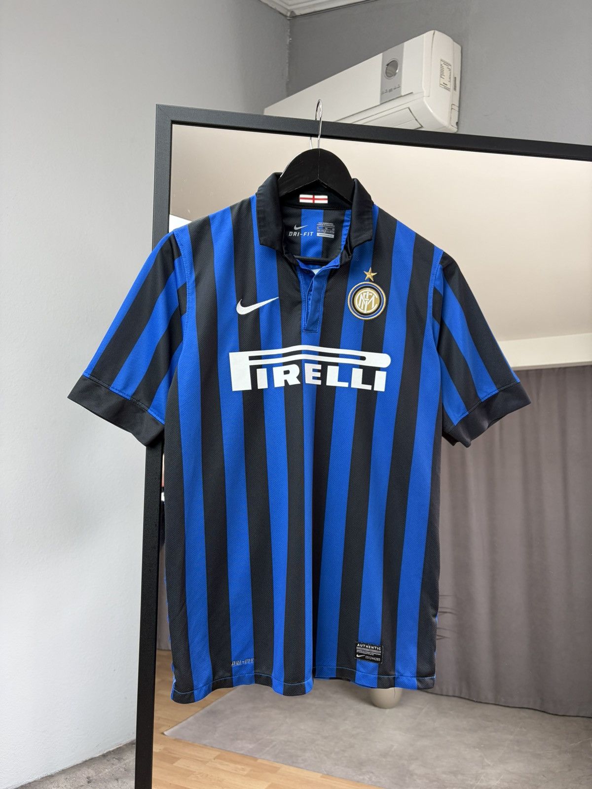 Nike Inter Milan Nike Home Jersey Blue Black Pirelli Football tee Size US S / EU 44-46 / 1 - 1 Thumbnail