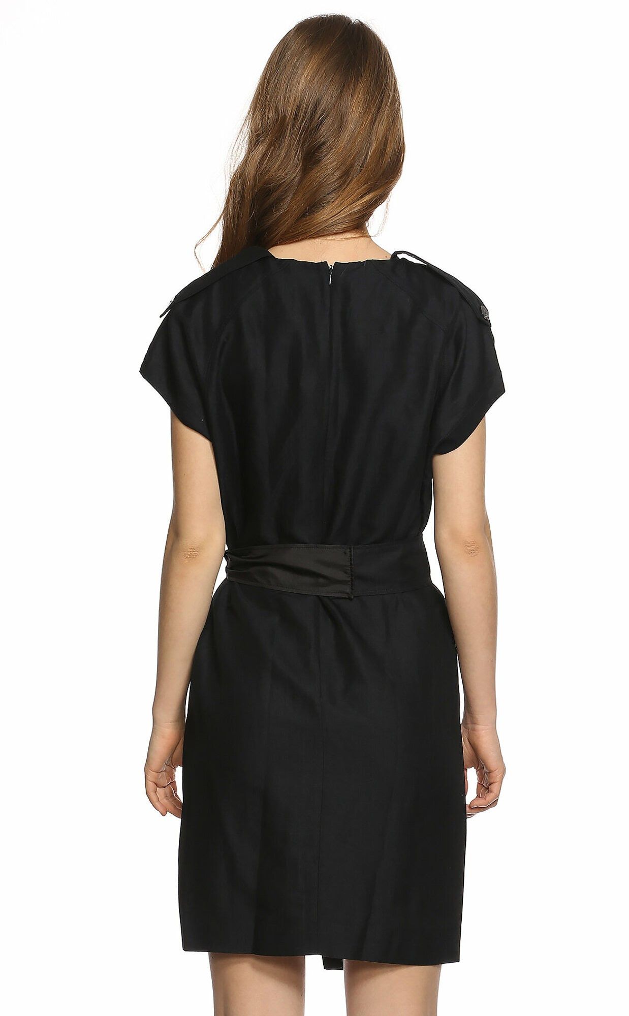 Viktor & Rolf VIKTOR & ROLF navy blue linen cotton sheath dress 6 42 Size M / US 6-8 / IT 42-44 - 3 Thumbnail
