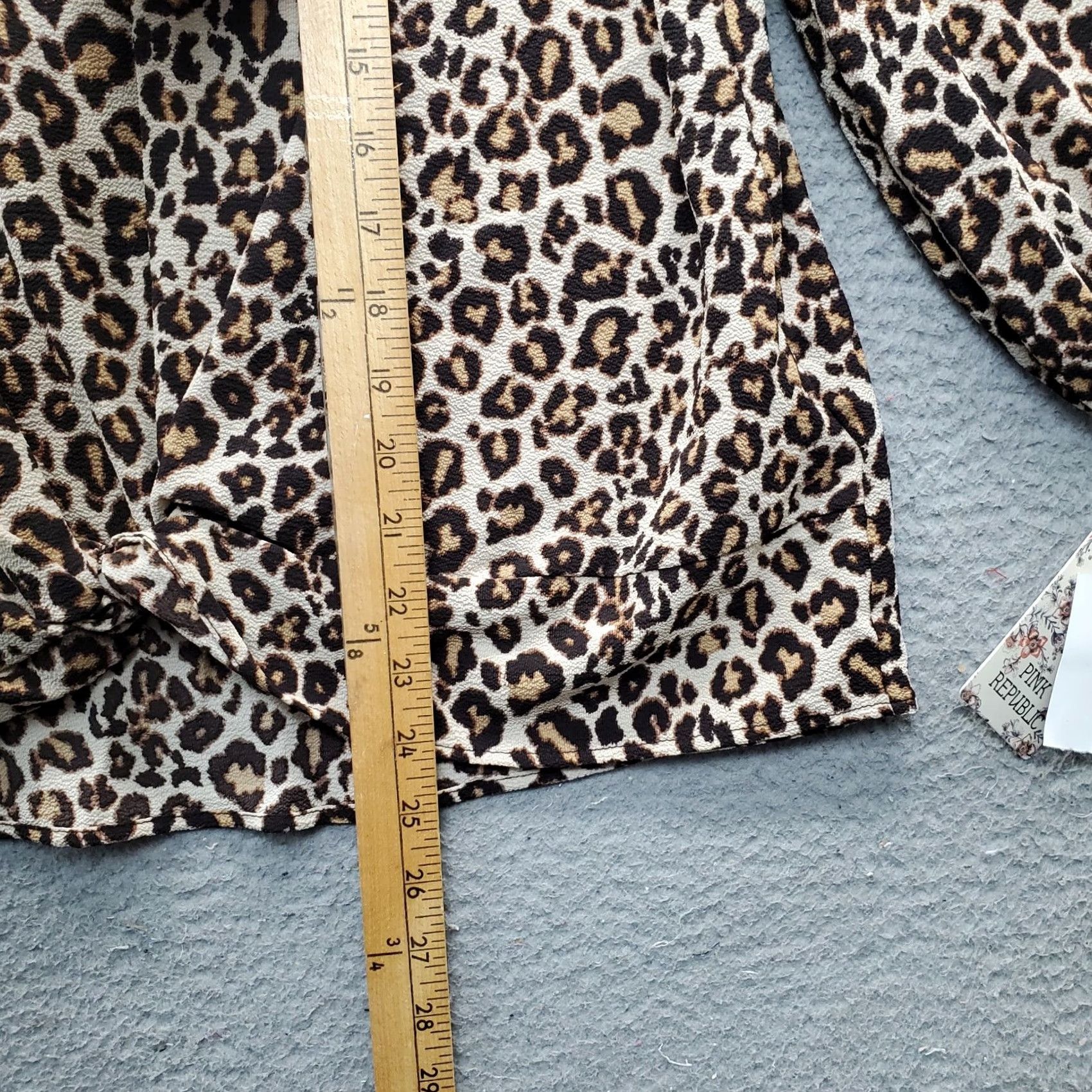 Vintage Leopard Pink Republic Blouse Womens XL Long Sleeve Scoop Neck Multi Leopard Size XL / US 12-14 / IT 48-50 - 4 Thumbnail
