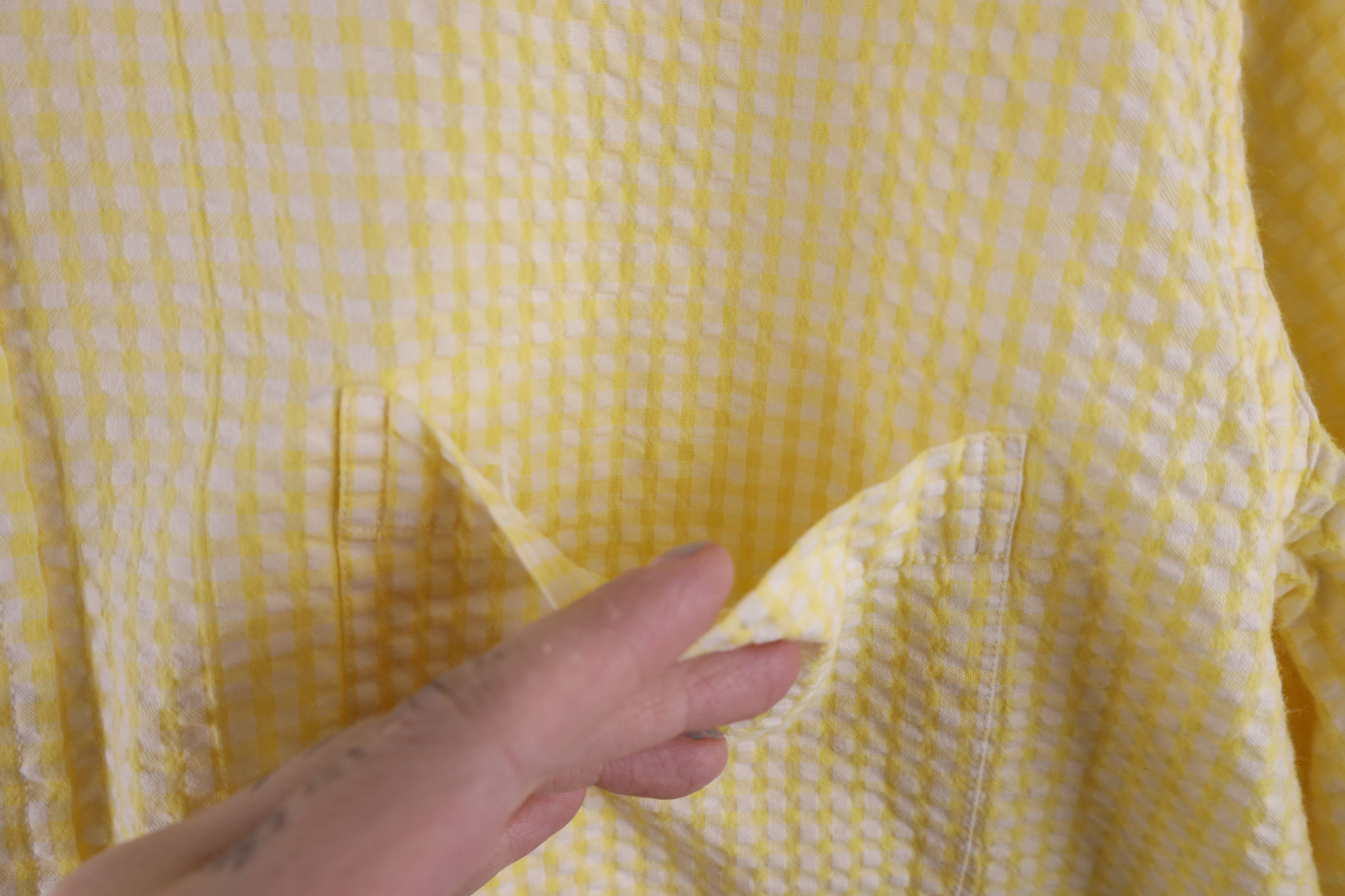 Lands' End × Vintage Vintage Lands End Seer Sucker Short Sleeve Button Down Shirt Size US L / EU 52-54 / 3 - 4 Thumbnail