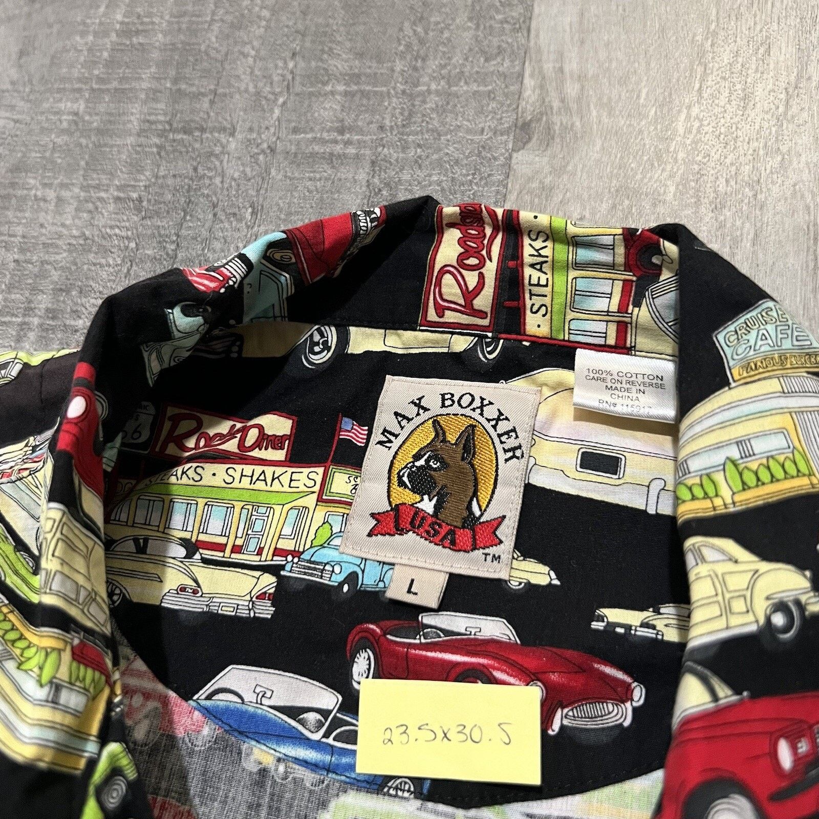 Vintage Max Boxxer Route 66 Classic Cars Loop Collar Shirt L Size US L / EU 52-54 / 3 - 4 Thumbnail