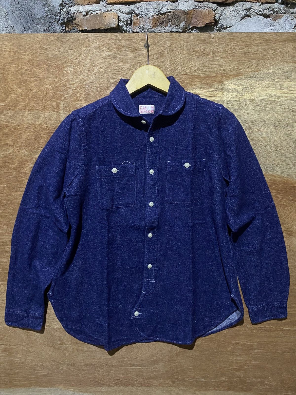 Japanese Brand 💸BINDING OFFER💸 COEN CITY COLLAR DENIMSHIRT JAPANESE STYLE Size US M / EU 48-50 / 2 - 1 Thumbnail