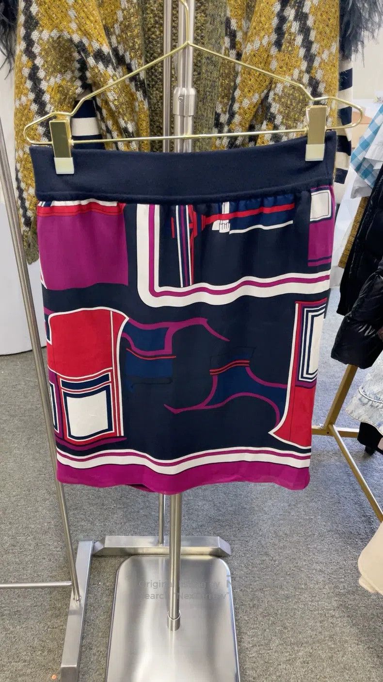 Hermes Hermes Color Block Silk Short Skirt Size 25" / US 0 / IT 36 - 4 Thumbnail