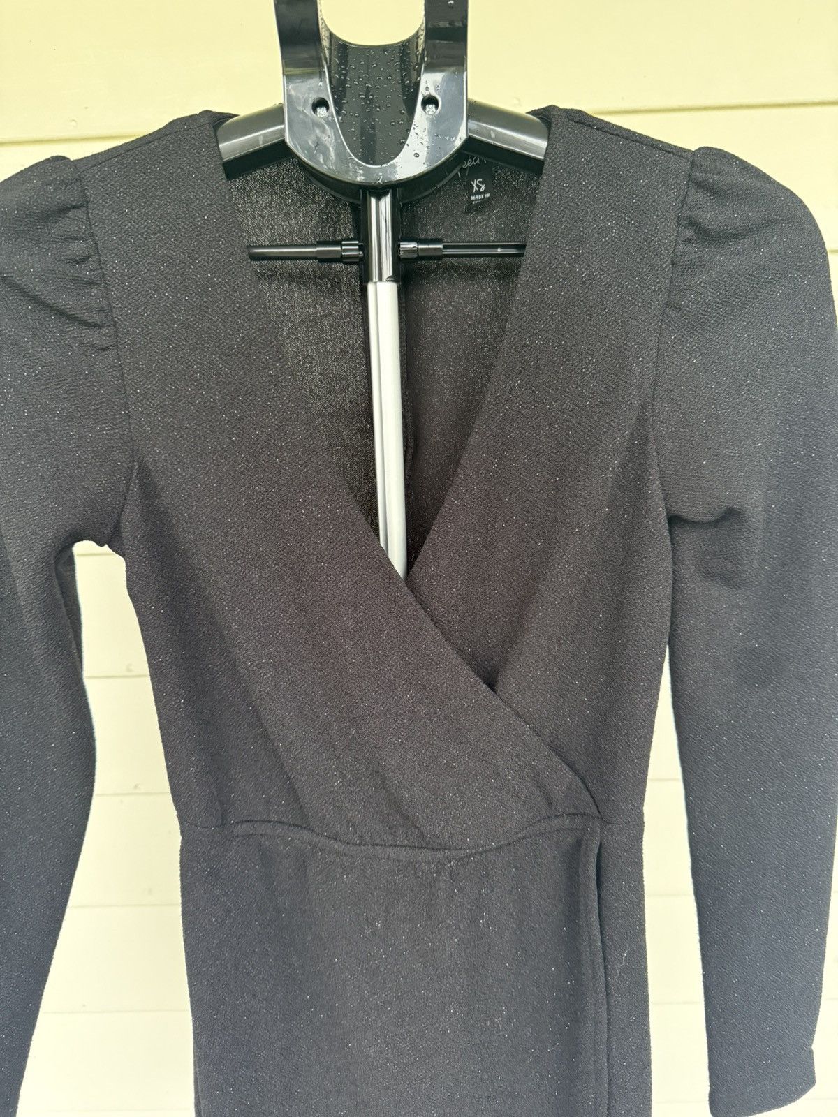 Other Speechless Black Glitter Sparkle Faux Wrap Dress Size XS Size XS / US 0-2 / IT 36-38 - 2 Thumbnail