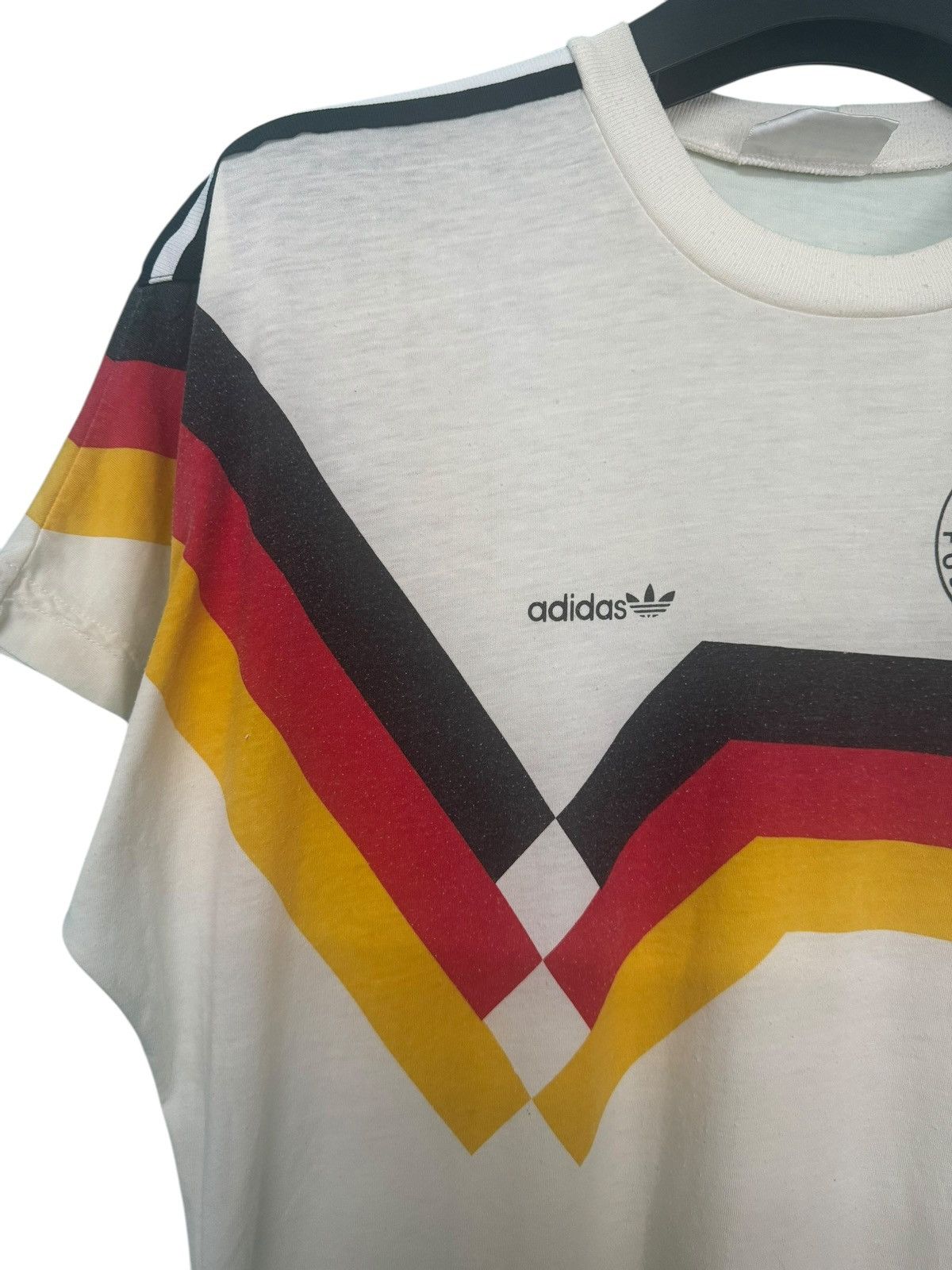 Vintage 💥 VINTAGE 90s ADIDAS GERMANY FOOTBALL TSHIRT Size US L / EU 52-54 / 3 - 5 Thumbnail
