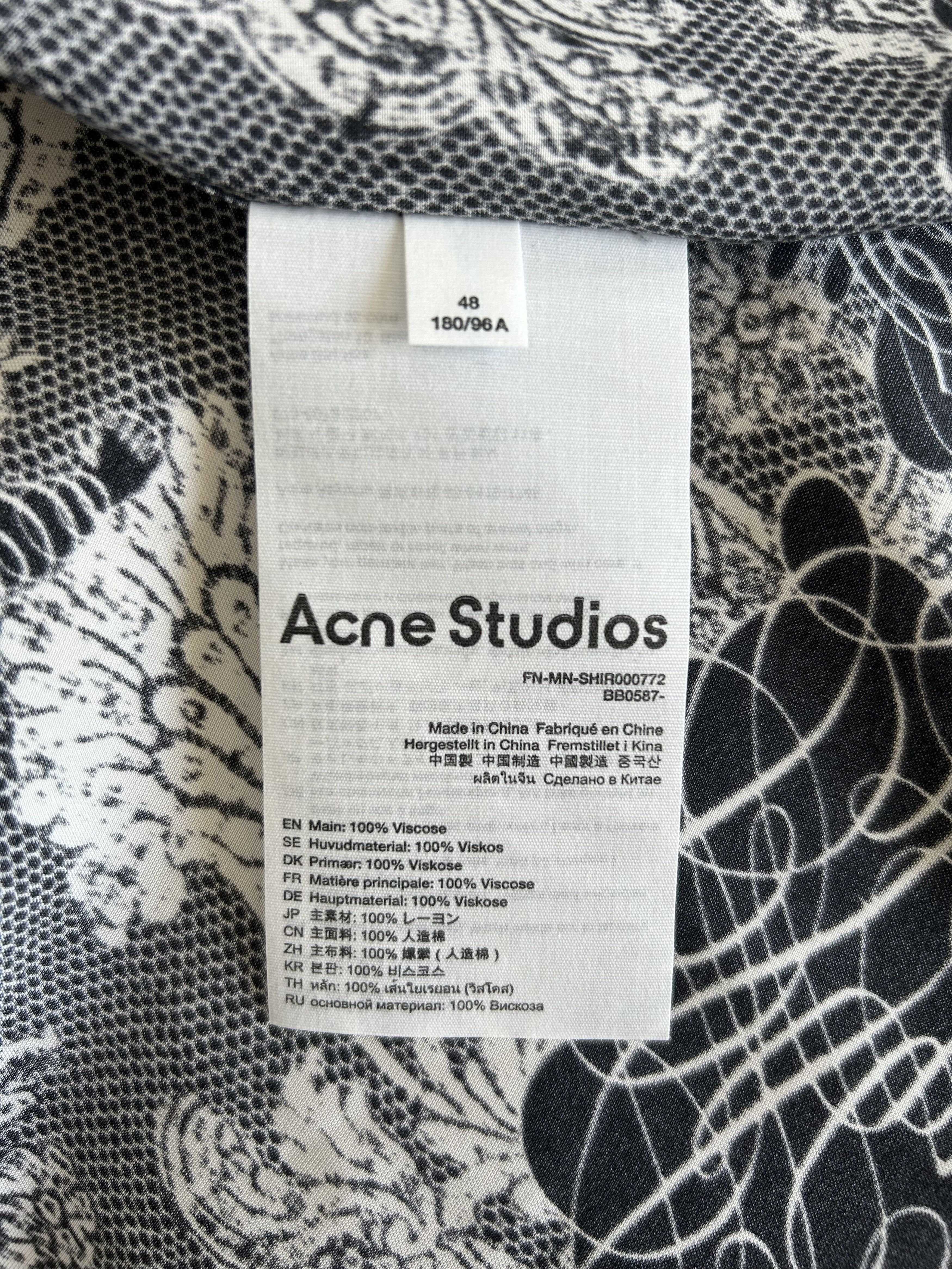Acne Studios Acne Studios viscose short sleeve shirt Size US M / EU 48-50 / 2 - 3 Thumbnail