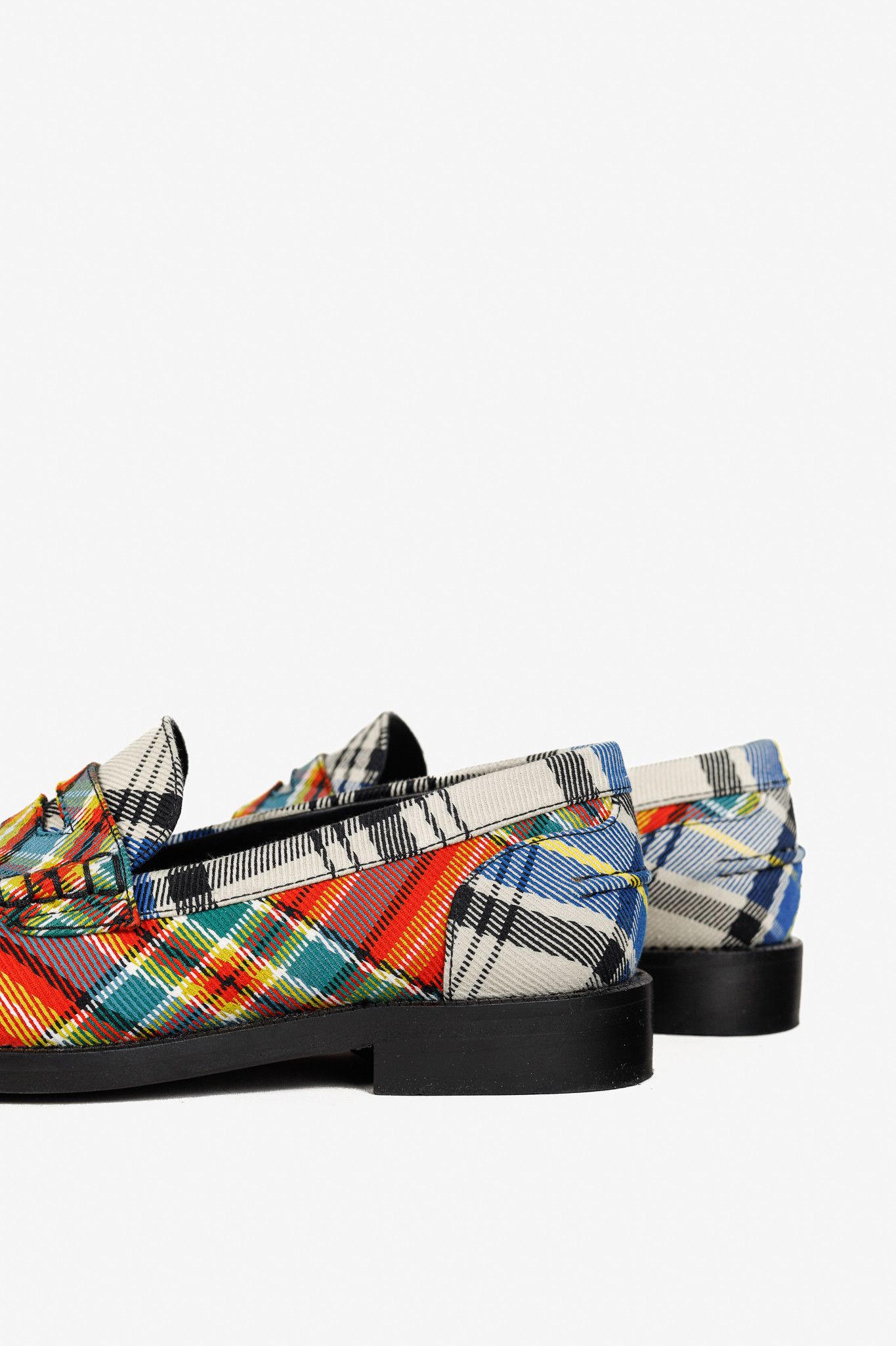 Burberry Burberry Bedmont Poppy Orange Tartan Flat Loafers Size US 6.5 / IT 36.5 - 7 Thumbnail