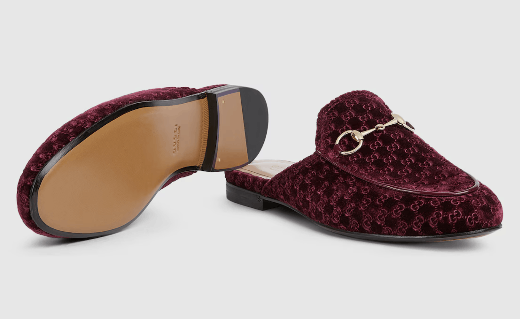Gucci Gucci Princetown Velvet GG Logo Slide Loafer Mule Flat 37 Size US 7 / IT 37 - 7 Thumbnail