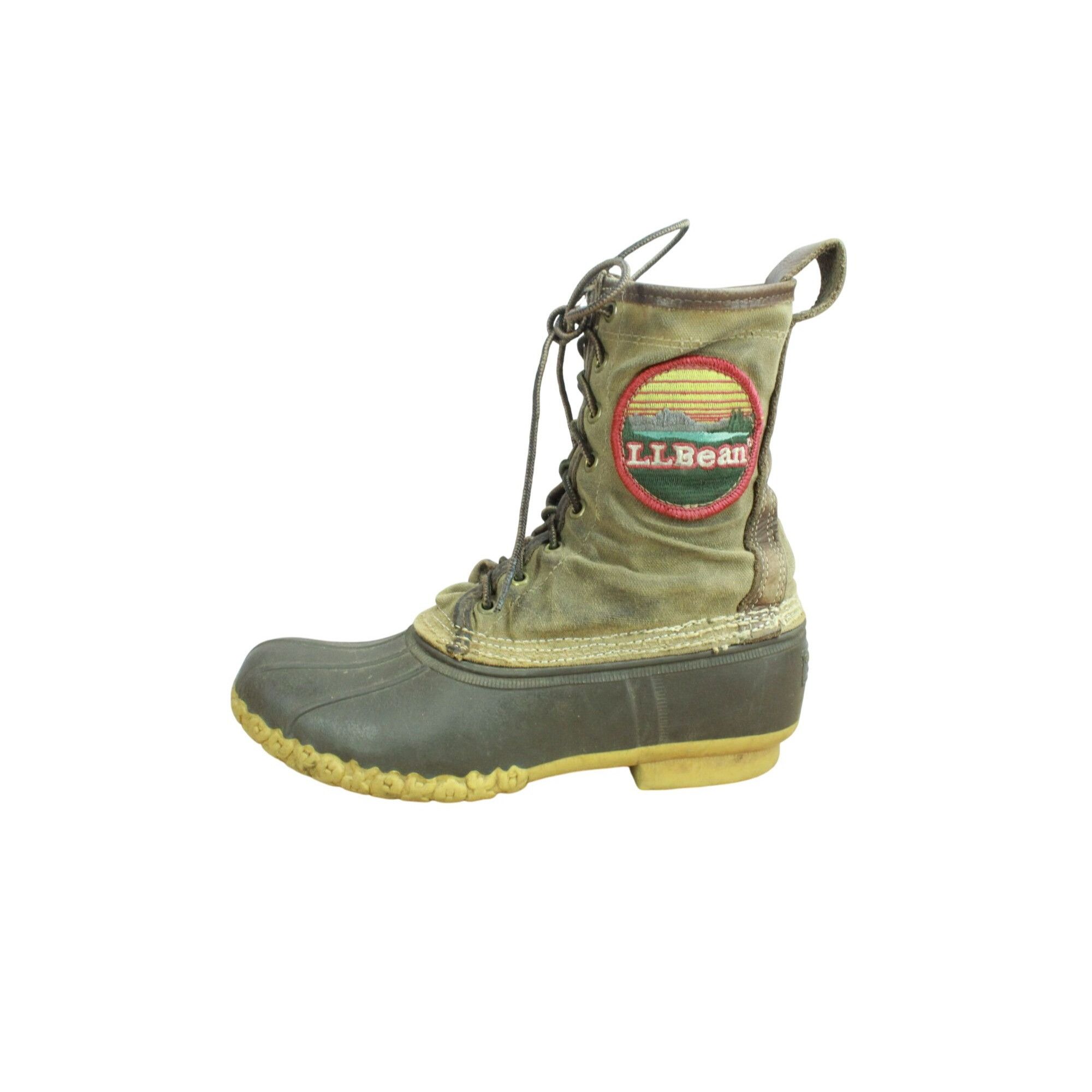 L.L. Bean LL Bean Katahdin Brown Waxed Canvas Limited Duck Boots Size US 7 / EU 40 - 1 Thumbnail