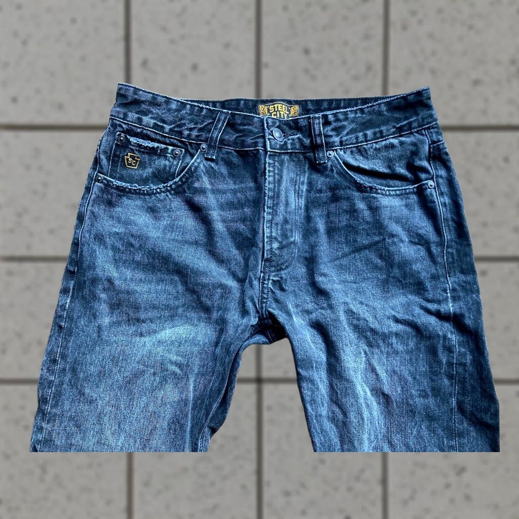 Vintage Steel City Jeans Mens Size 30x30 Black Denim Straight Leg Regular Cotton Jeans 30x30 City Inseam 30 Mens Size US 30 / EU 46 - 1 Thumbnail