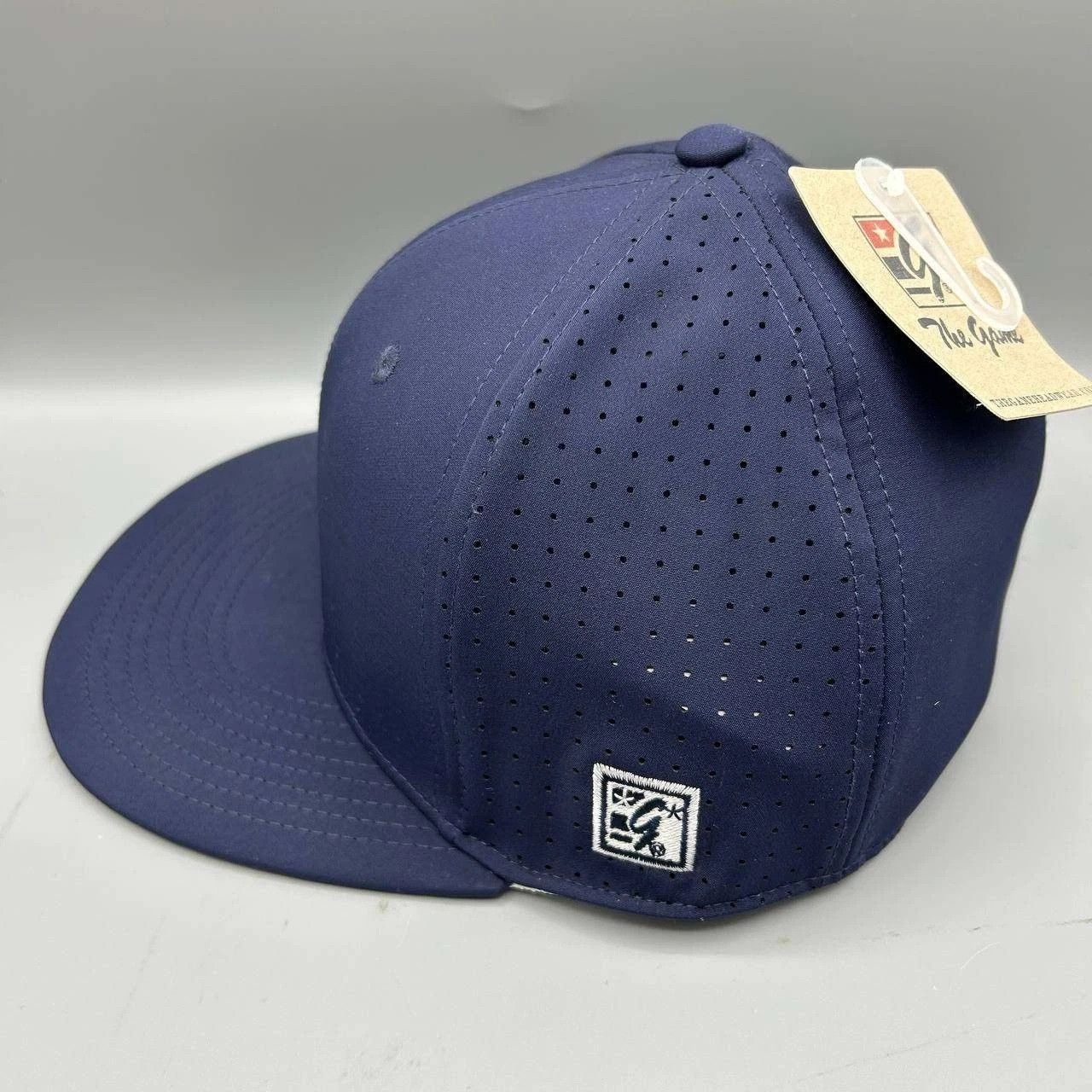 The Game The Game Hat Men Small Navy Blue Blank Plain Fitted Cap Size ONE SIZE - 4 Thumbnail