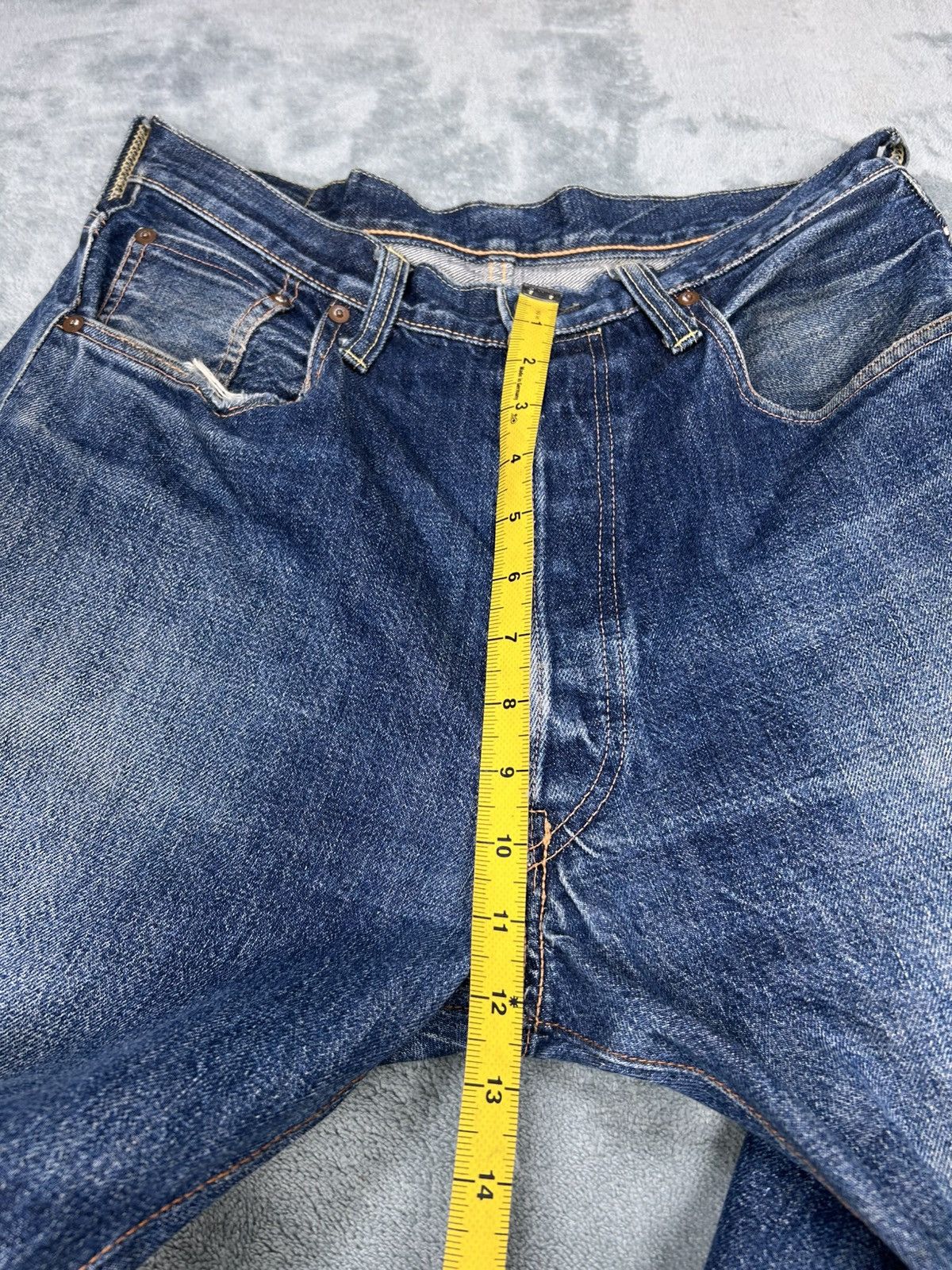 Sugar Cane Vintage Fortune & Co 80’s Hidden Rivet Washed Denim Size US 30 / EU 46 - 14 Thumbnail