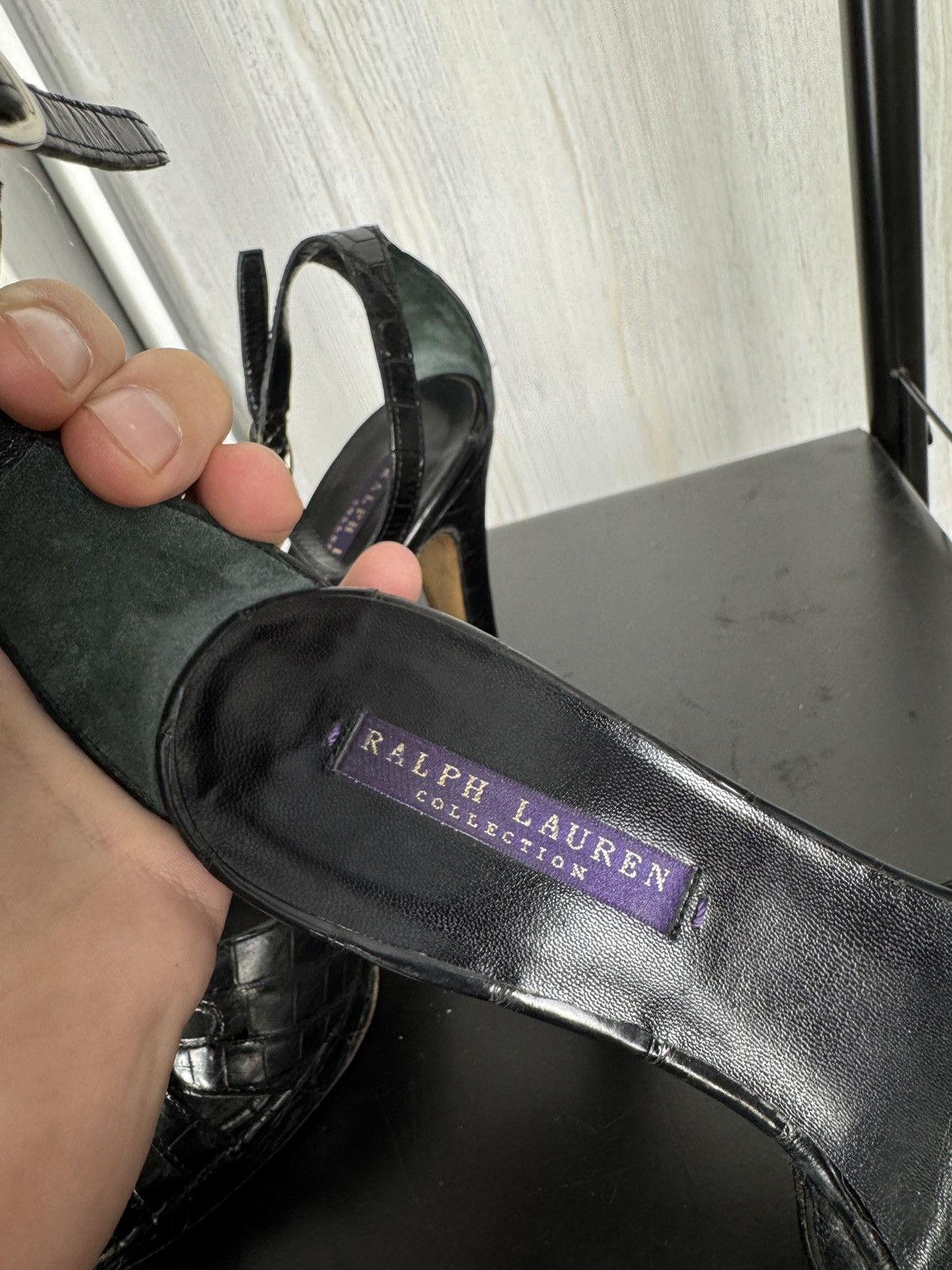 Ralph Lauren Ralph Lauren Lizard Leather Jeanette Ankle Strap Sandals Size US 7.5 / IT 37.5 - 5 Thumbnail