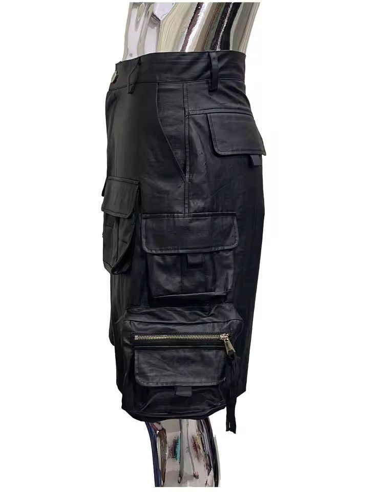 Other Cargo Leather Multi-pockets Shorts Size US 32 / EU 48 - 4 Thumbnail