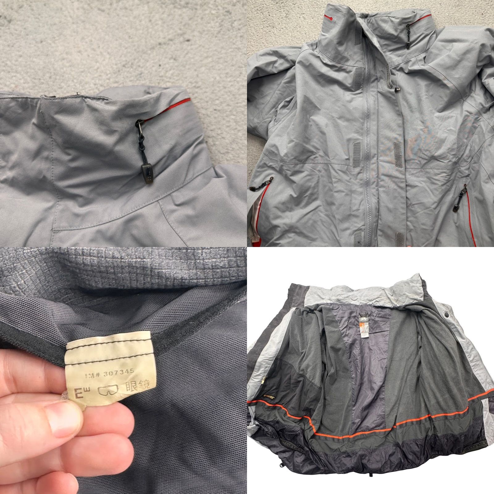 Nike VINTAGE Nike ACG Gore-Tex Waterproof Hooded Jacket Mens XL Full Zip Gray FLAWS Size US XL / EU 56 / 4 - 9 Thumbnail