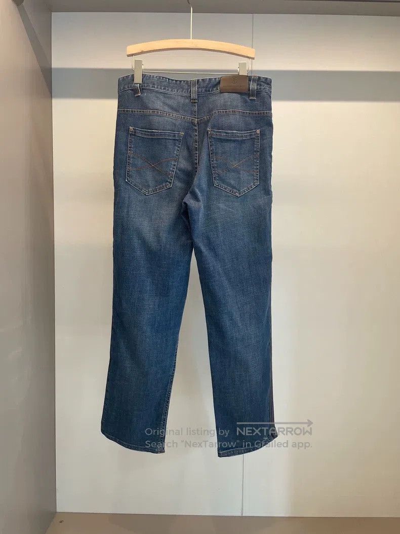 Brunello Cucinelli Brunello Cucinelli Blue studded cotton pants Size 25" / US 0 / IT 36 - 2 Thumbnail