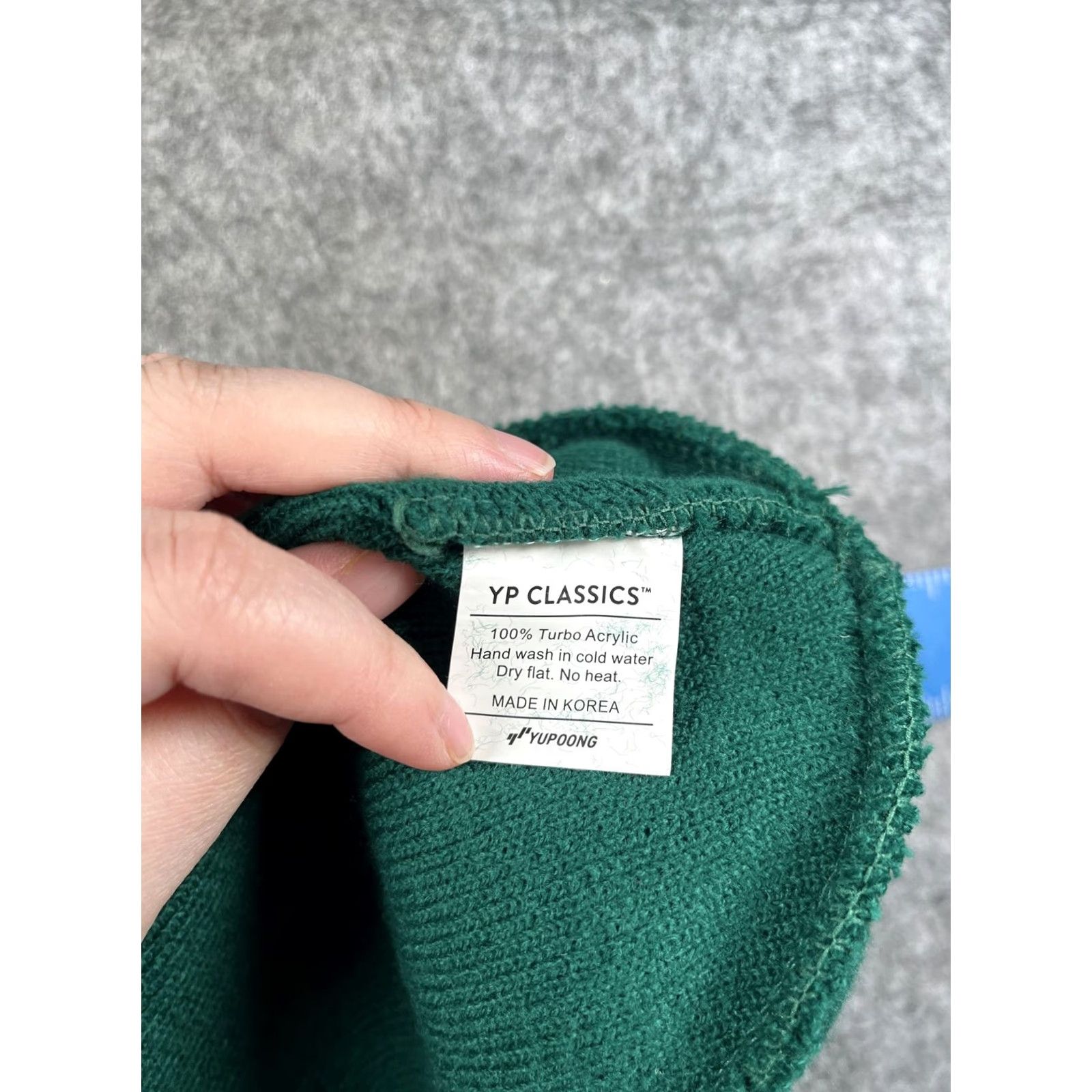 Vintage Yupoong Beanie Men One Size Green Knit Cuffed Patch Winter Outdoor Size ONE SIZE - 7 Thumbnail
