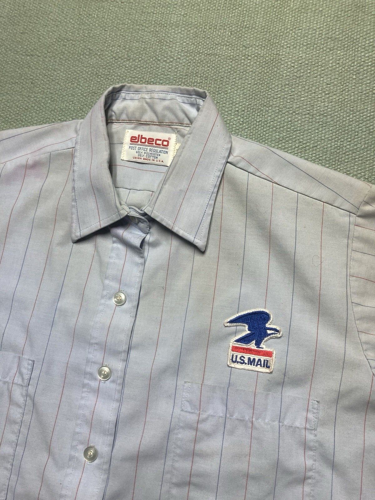 Vintage Vtg button shirt Elbeco USPS mail carrier eagle women's 38 Size L / US 10 / IT 46 - 5 Thumbnail