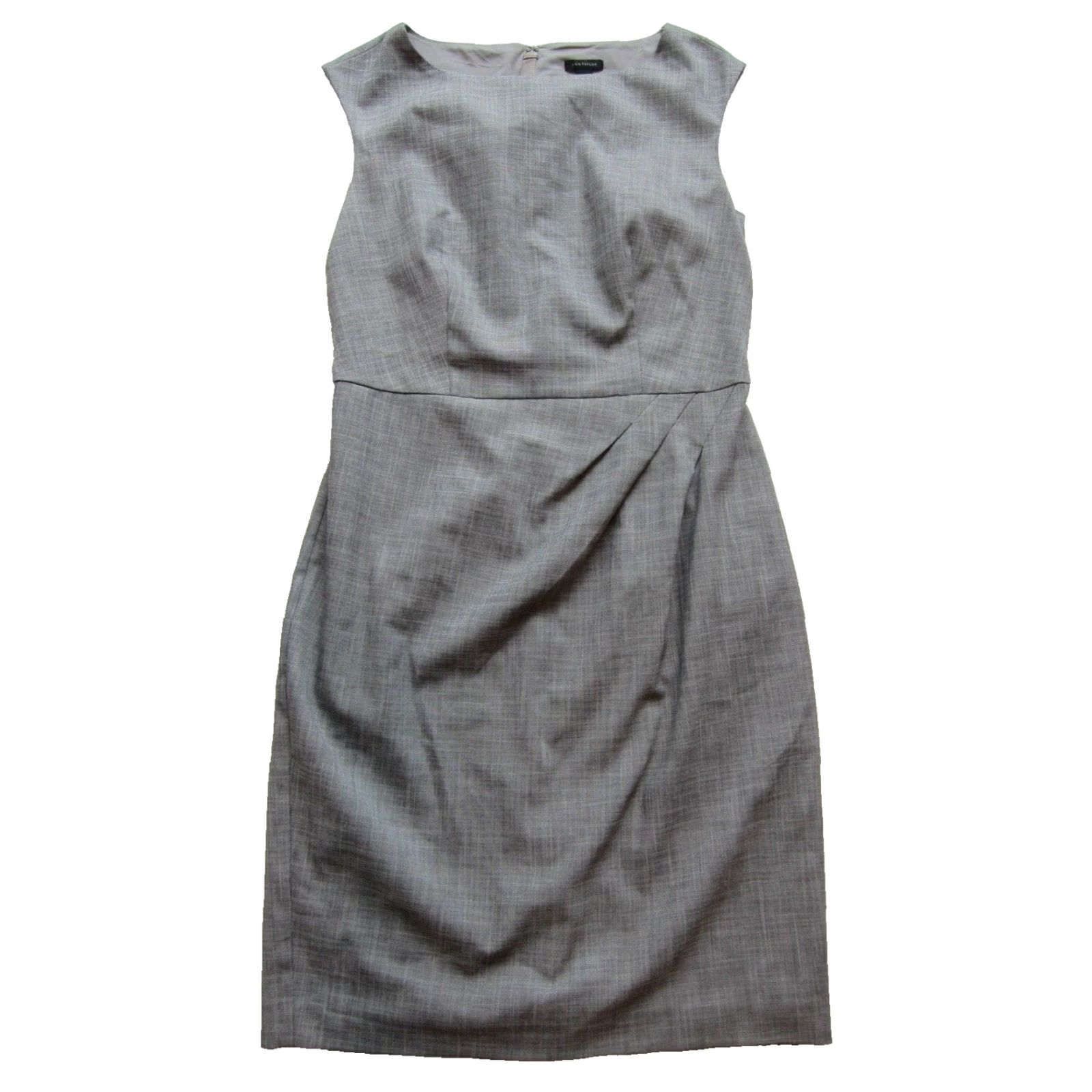 Ann Taylor VINTAGE Ann Taylor Rayon Stretch Grey Sleeveless Sheath Classic Work Dress 8 Size M / US 6-8 / IT 42-44 - 2 Thumbnail