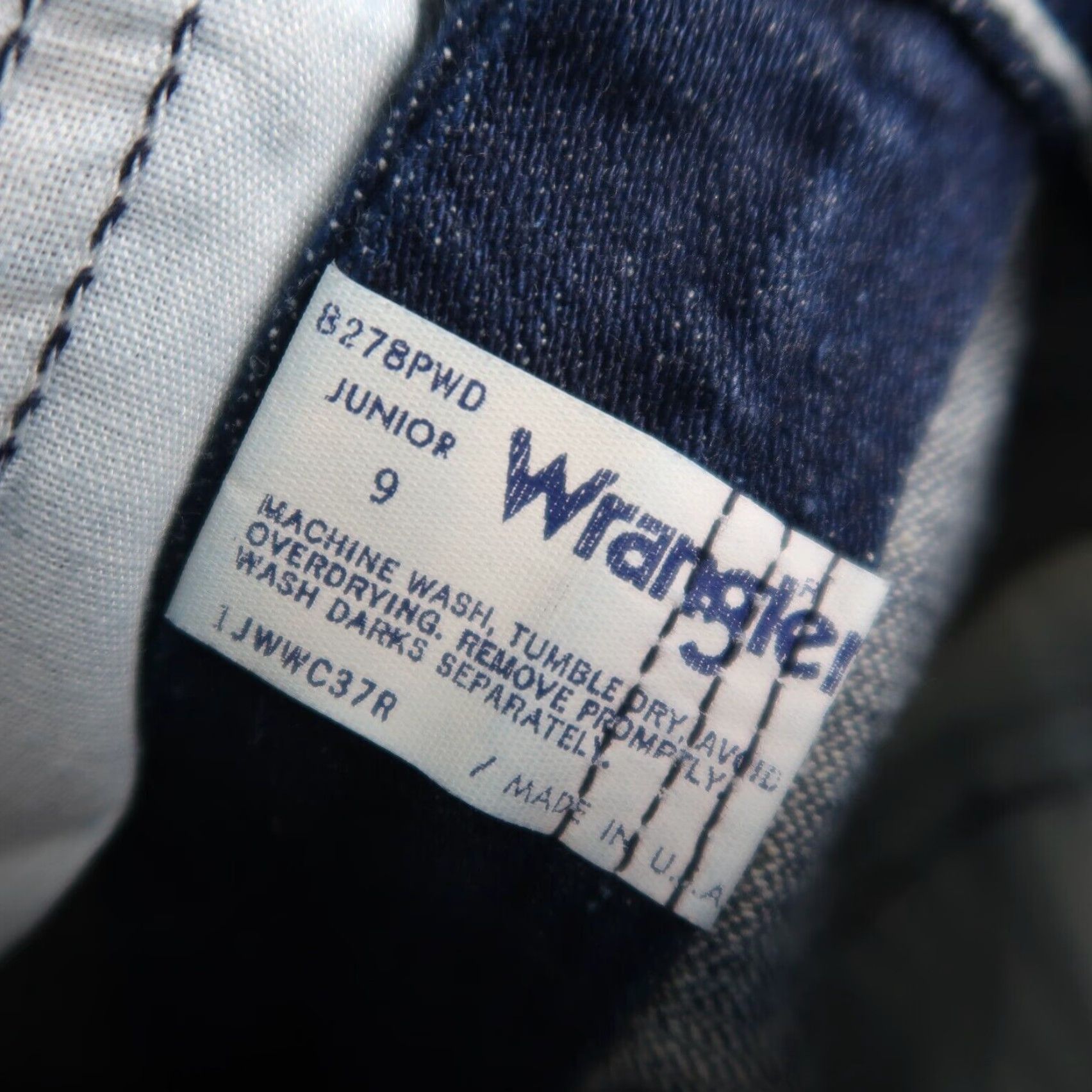 Wrangler VINTAGE Wrangler Women's Jeans 9 High-Rise Denim 80s Cowboy Western Solid Blue Size 30" / US 8 / IT 44 - 7 Thumbnail