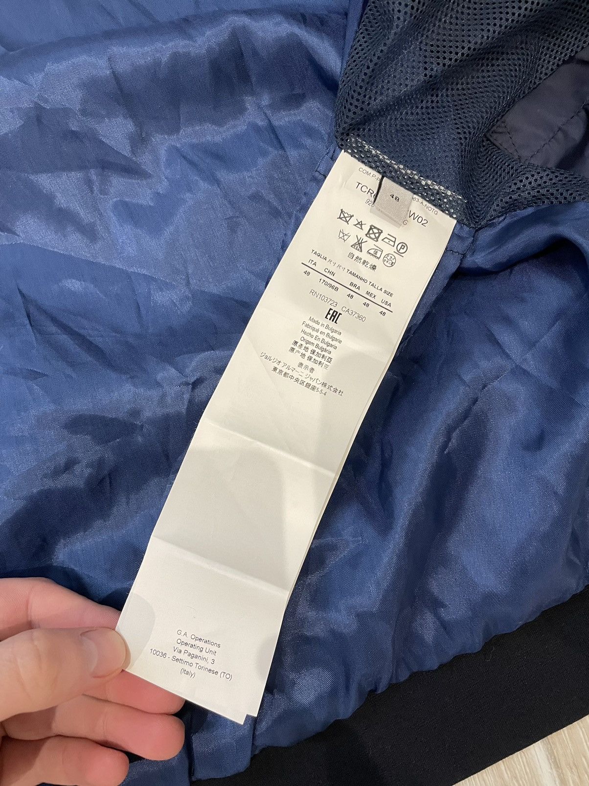 Armani × Armani Collezioni × Giorgio Armani Armani Collezioni Water Repellent Lightweight Jacket Size 48 Size US M / EU 48-50 / 2 - 7 Thumbnail