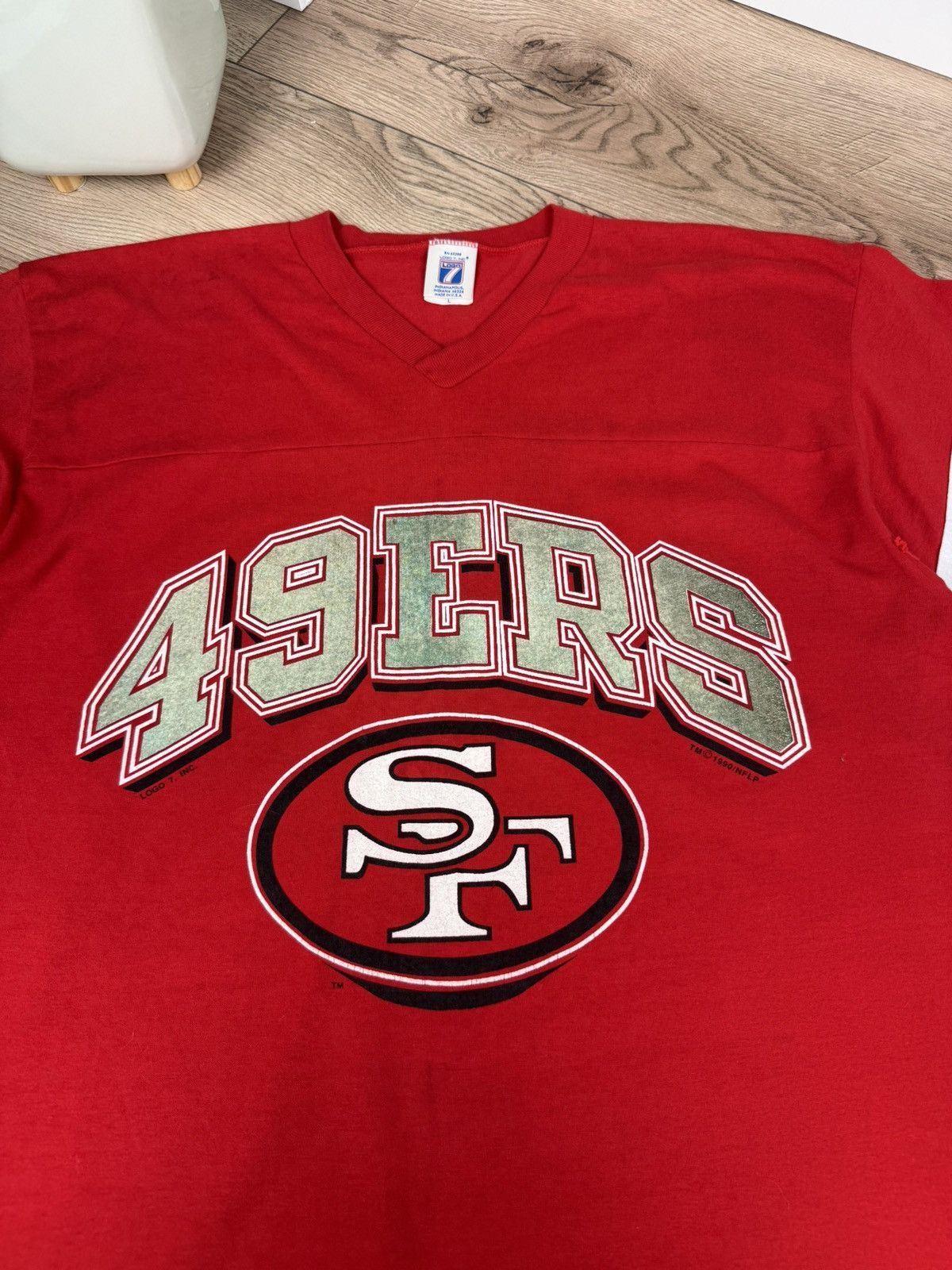 NFL Vintage NFL Logo 7 80s San Francisco 49ers Jersey Made USA Size US L / EU 52-54 / 3 - 2 Thumbnail