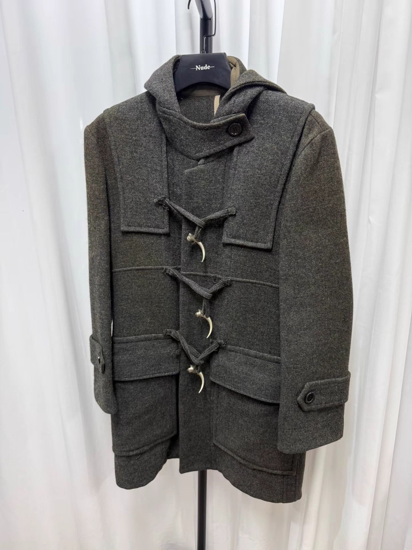 Undercover Gray Hooded Toggle-Closure Coat Size US M / EU 48-50 / 2 - 1 Thumbnail