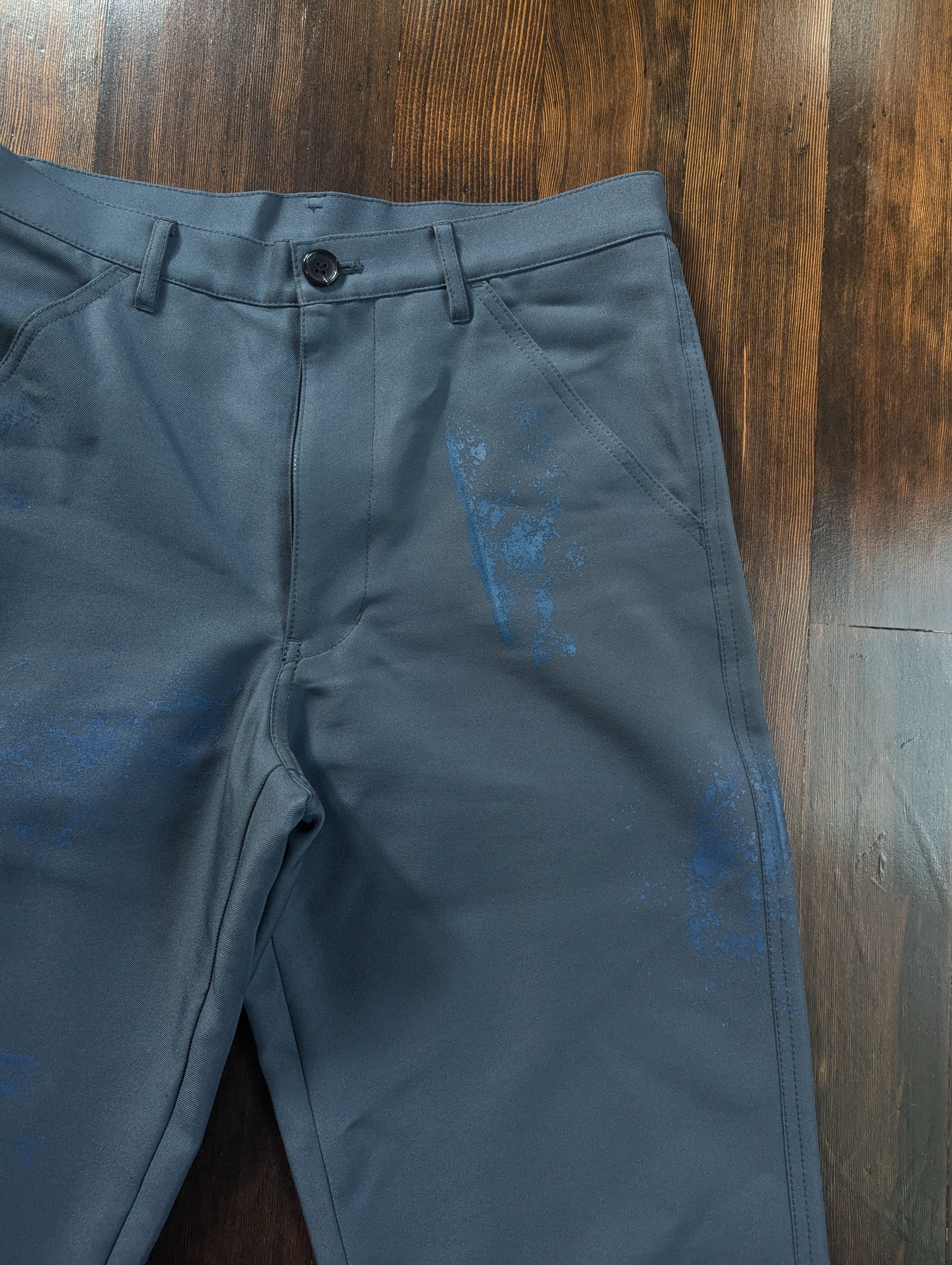 Comme des Garcons SHIRT Comme des Garcons Shirt Spray Paint Wide-Leg Trousers Size US 32 / EU 48 - 2 Thumbnail