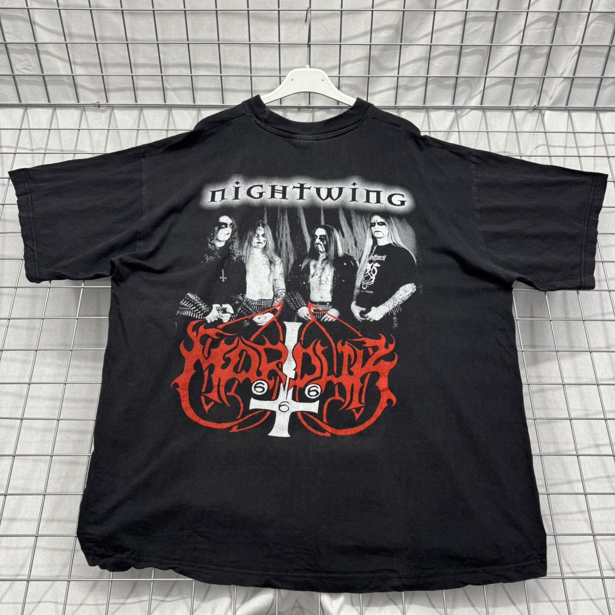 Vintage Vintage Marduk Nightwing 1998 Black Metal Band Tee Trashed Size US XL / EU 56 / 4 - 9 Thumbnail