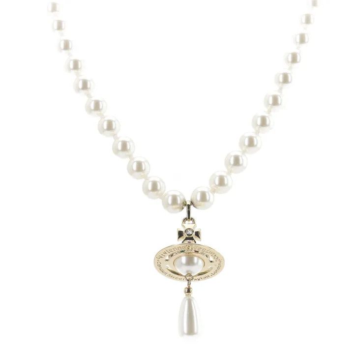Vivienne Westwood Vivienne Westwood One Row Pearl Drop Choker 0079 Size ONE SIZE - 1 Thumbnail