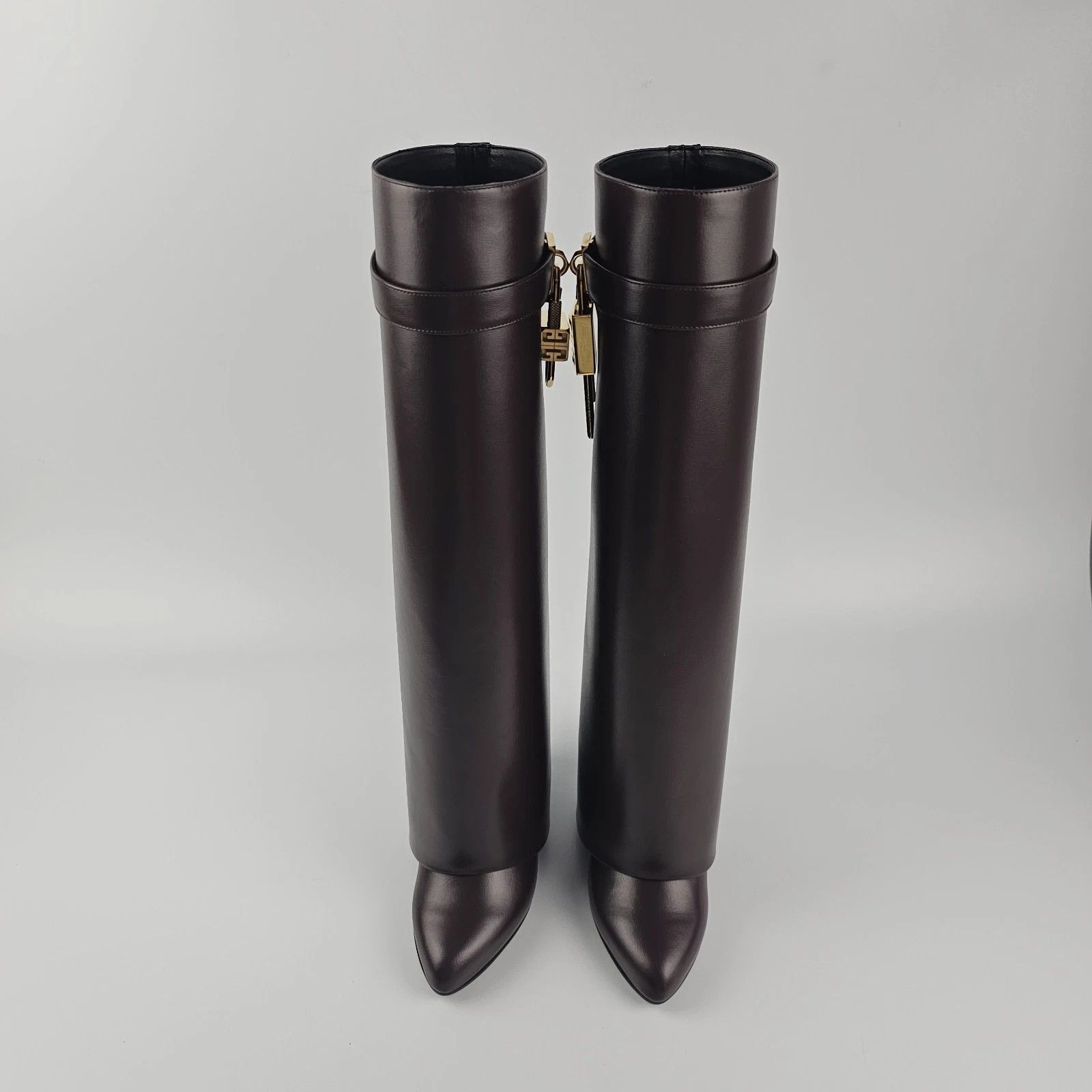 Givenchy GIVENCHY Shark Lock Brown Leather 90mm Boots New Size US 7 / IT 37 - 6 Thumbnail