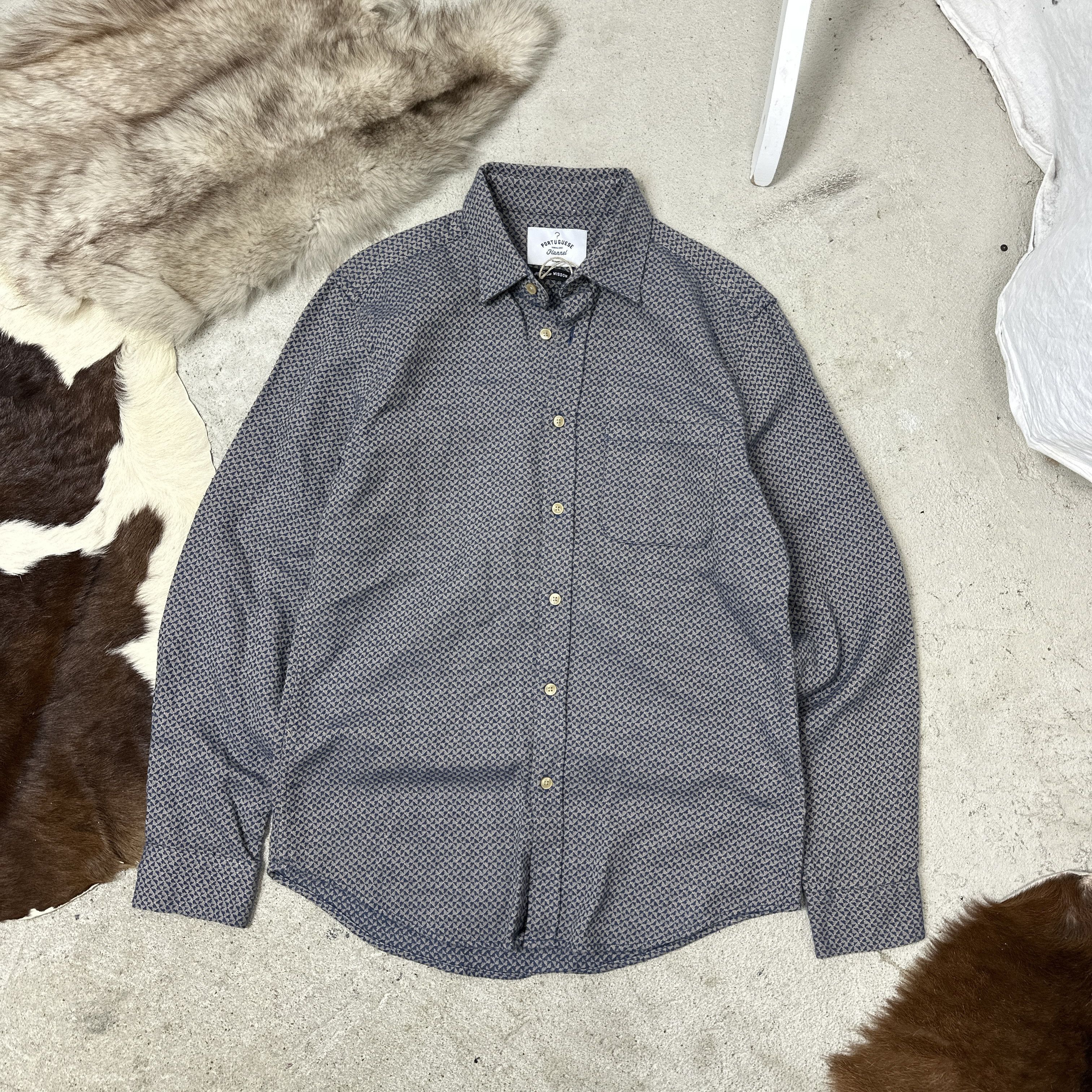 Portuguese Flannel Vintage Houndstooth Button Up Portuguese Flannel Shirt Y2K Size US M / EU 48-50 / 2 - 2 Thumbnail