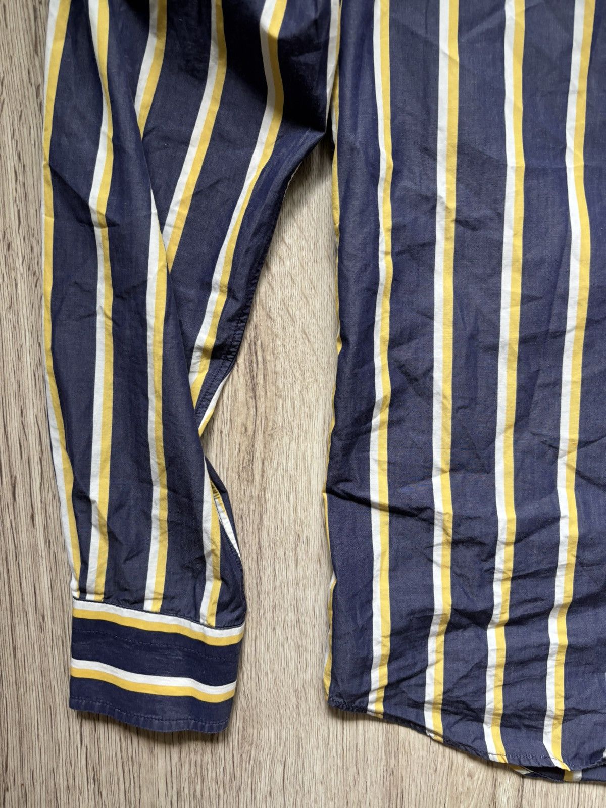 Maison Kitsune Maison Kitsuné Men’s Striped Shirt Size 38 Cotton Fox Logo Size US S / EU 44-46 / 1 - 3 Thumbnail