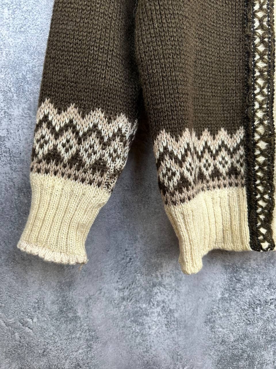 Vintage Nordstrikk Norway Wool Cardigan Pewter Clasp Nordic Isle Size M / US 6-8 / IT 42-44 - 6 Thumbnail