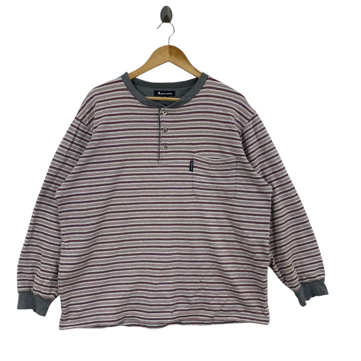 Aquascutum Vintage AQUASCUTUM LONDON Striped Baggy Sweatshirt Size XL / US 12-14 / IT 48-50 - 3 Thumbnail