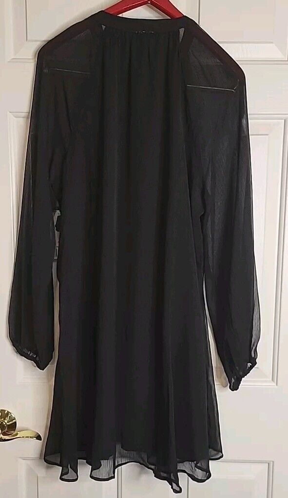 Joie Joie Women's Balloon Sleeve Dress Sheer Black Small NWOT Da Size S / US 4 / IT 40 - 6 Thumbnail